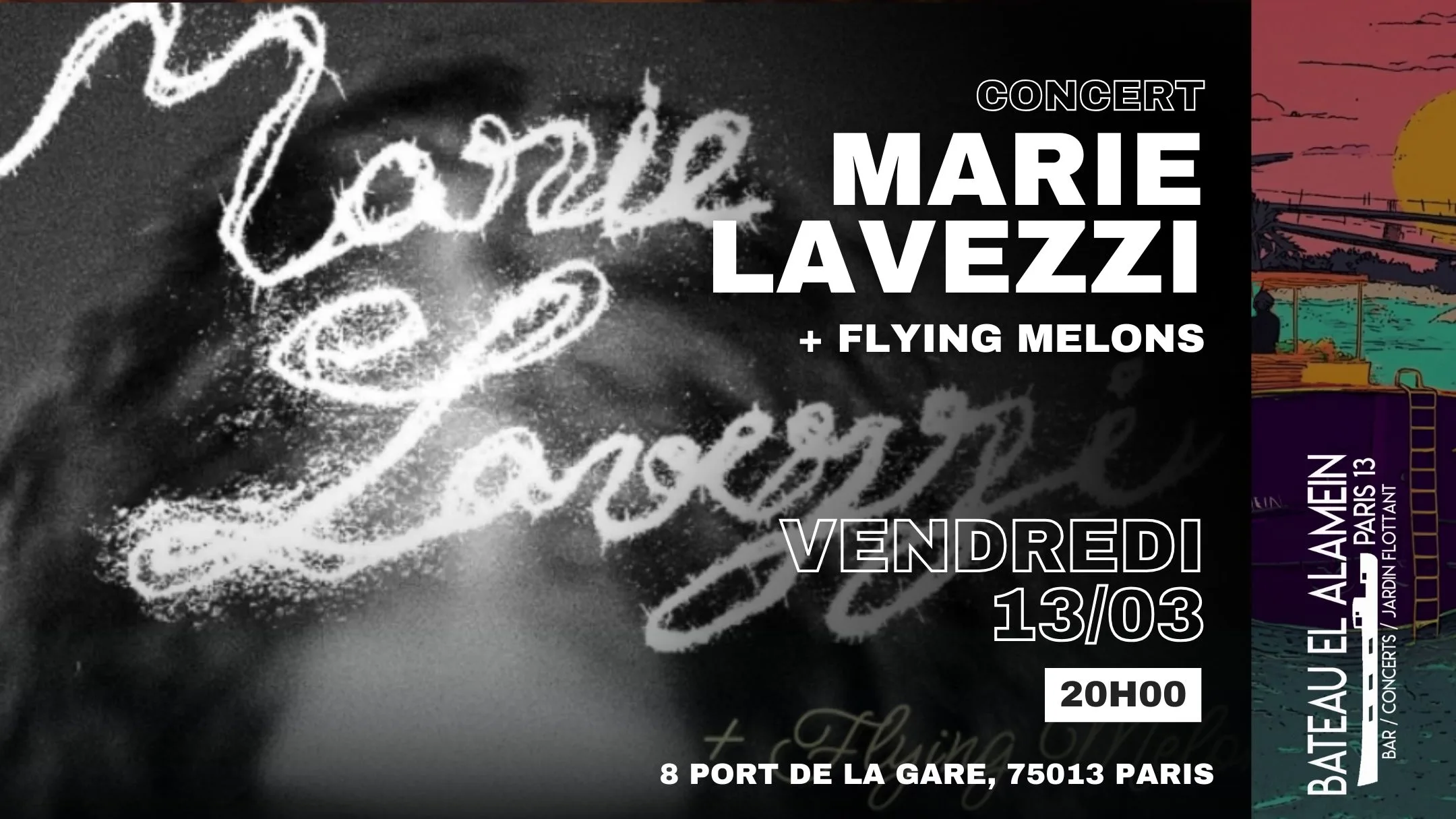 Ven 13/03 Marie Lavezzi + Flying Melons Cover