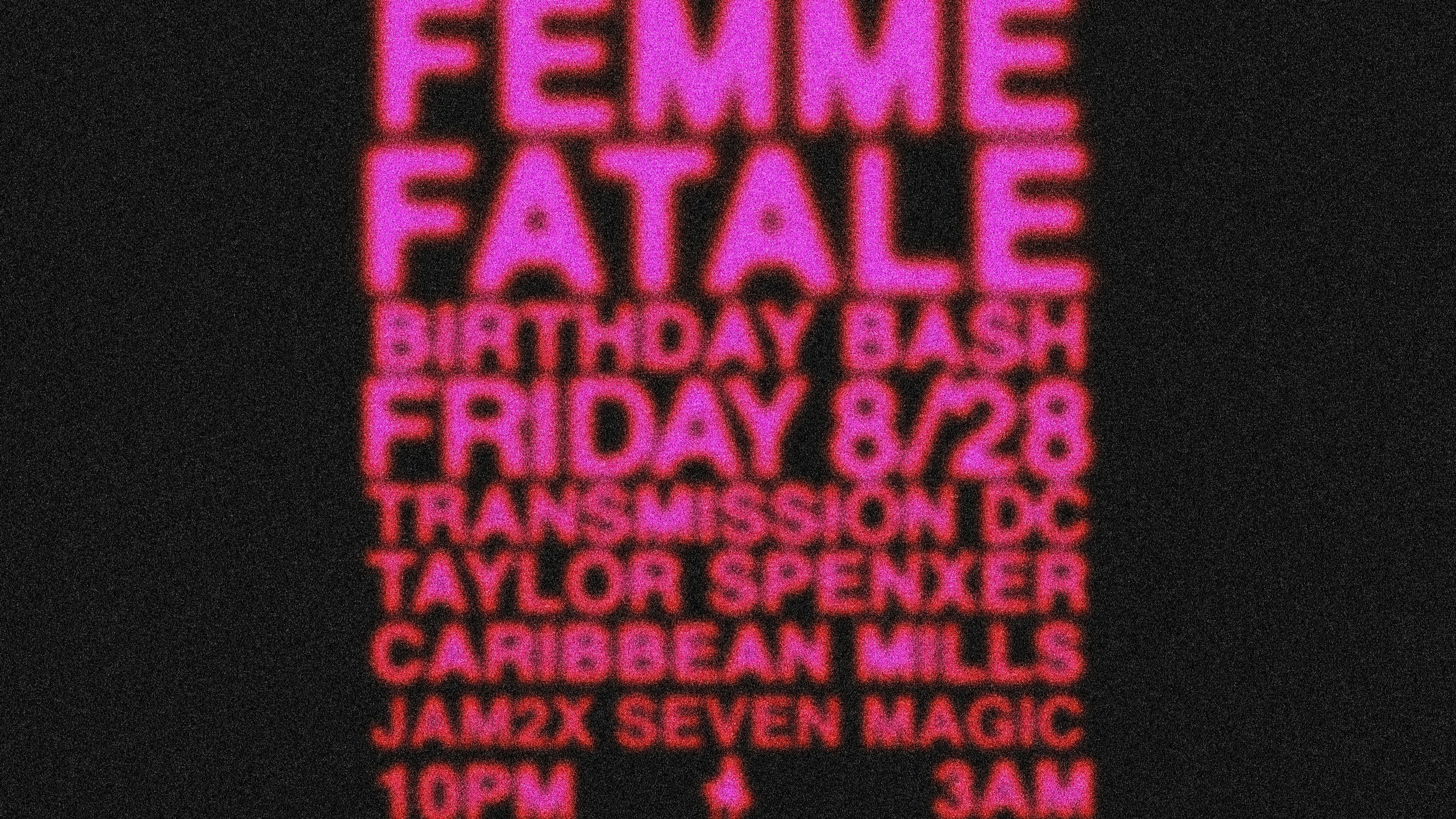 Femme Fatale Birthday Bash Cover