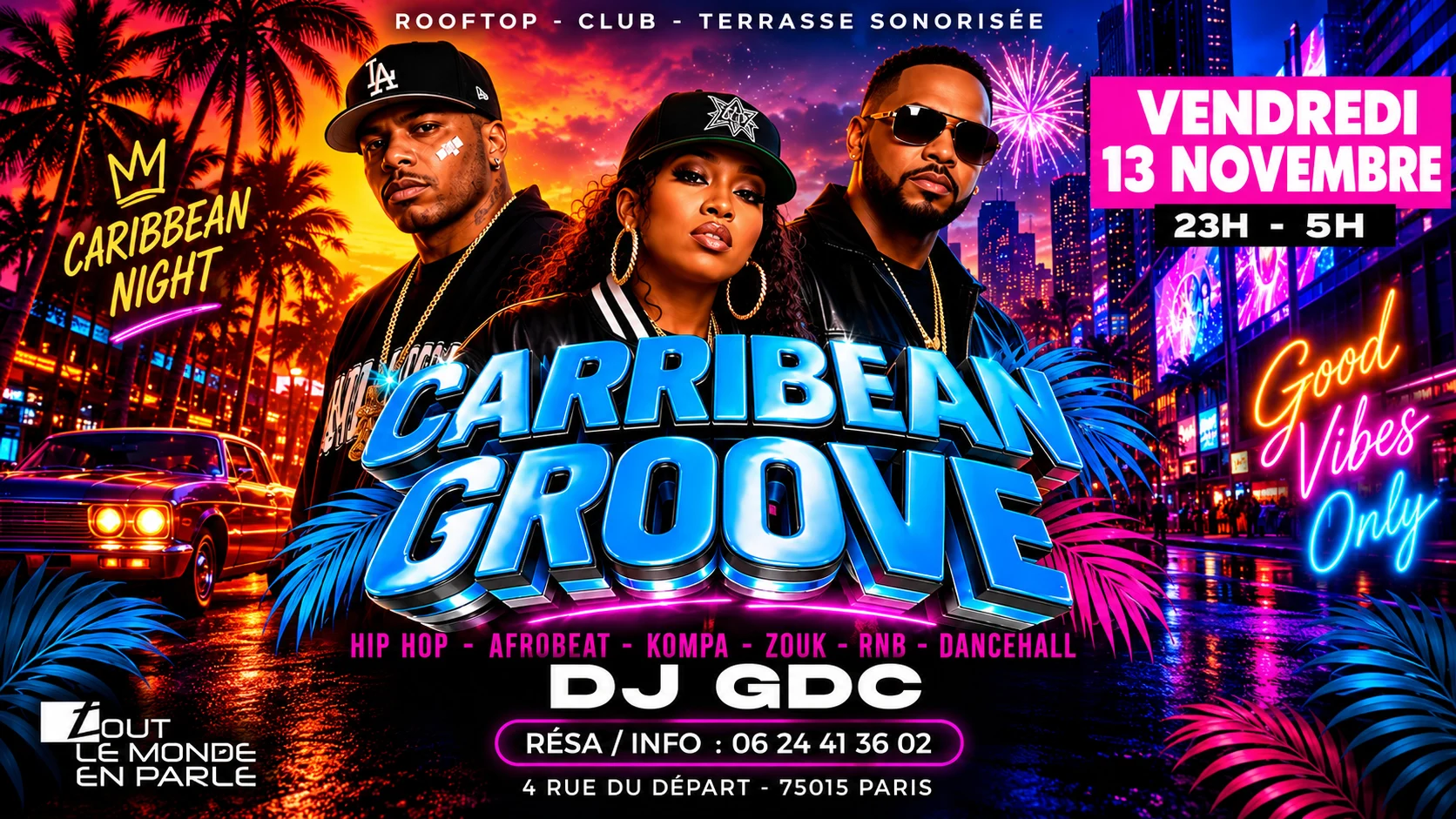 Soiree Caribbean Groove Open Air & Hiphop,Afrobeat Cover