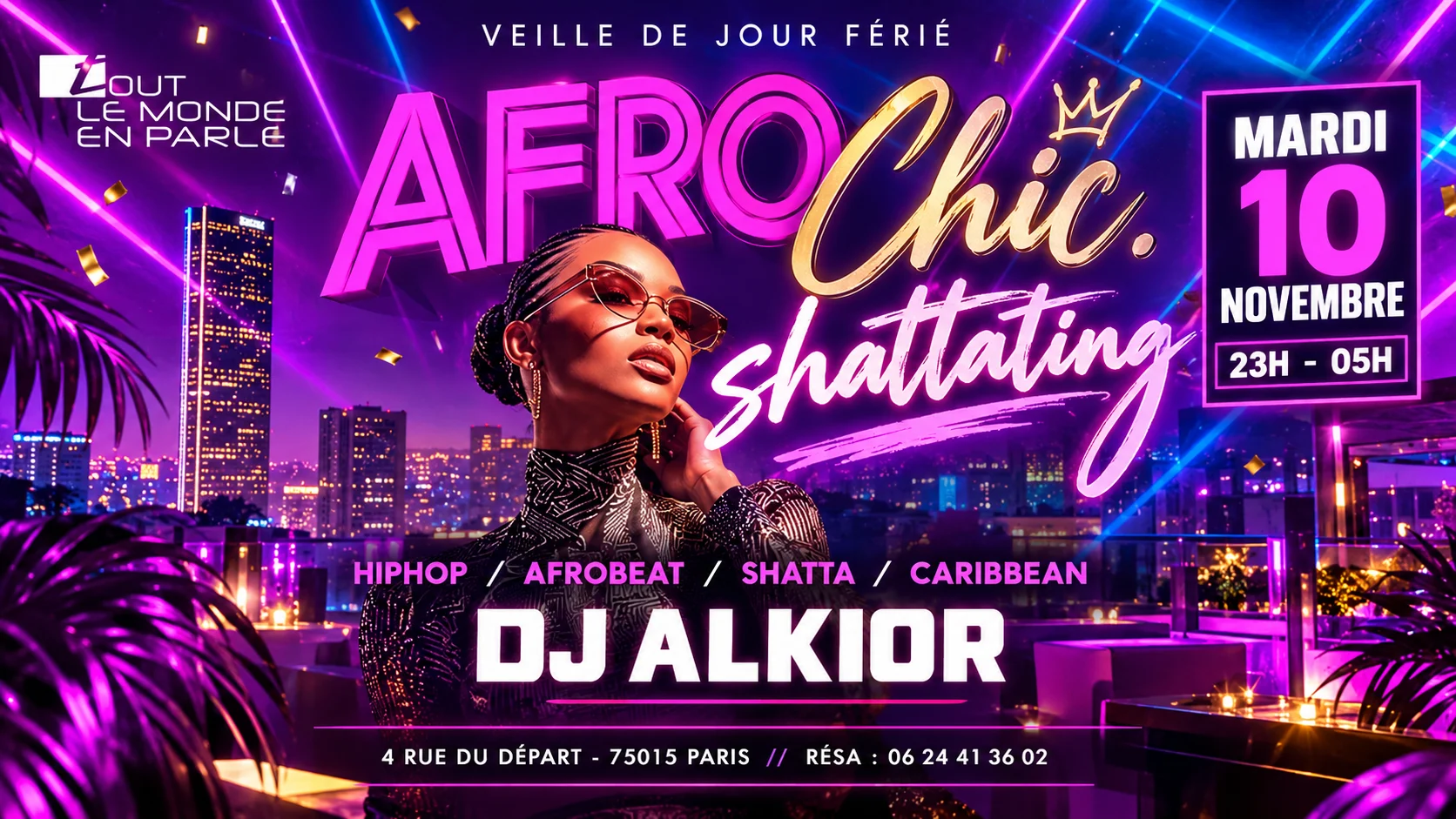 Soiree Afrochic & Shattating  Club Veille De Jours Ferie Cover