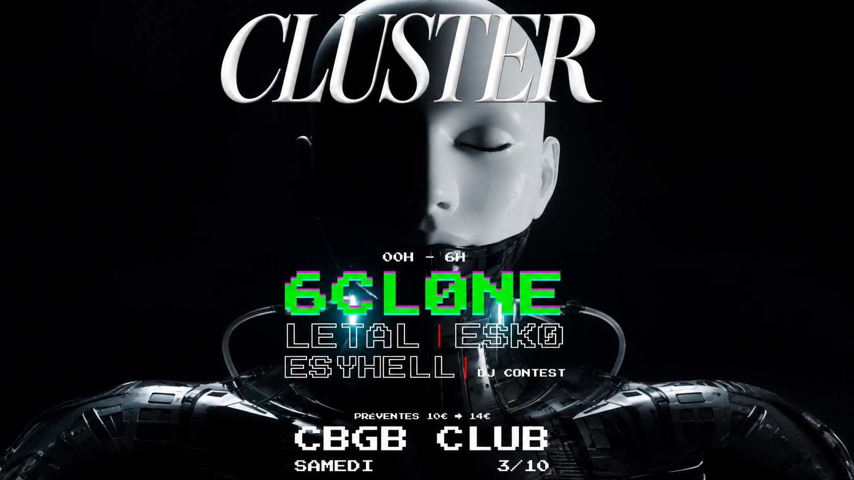 Cluster Invite : 6cløne W/ Esko, Letal, Esyhell Cover