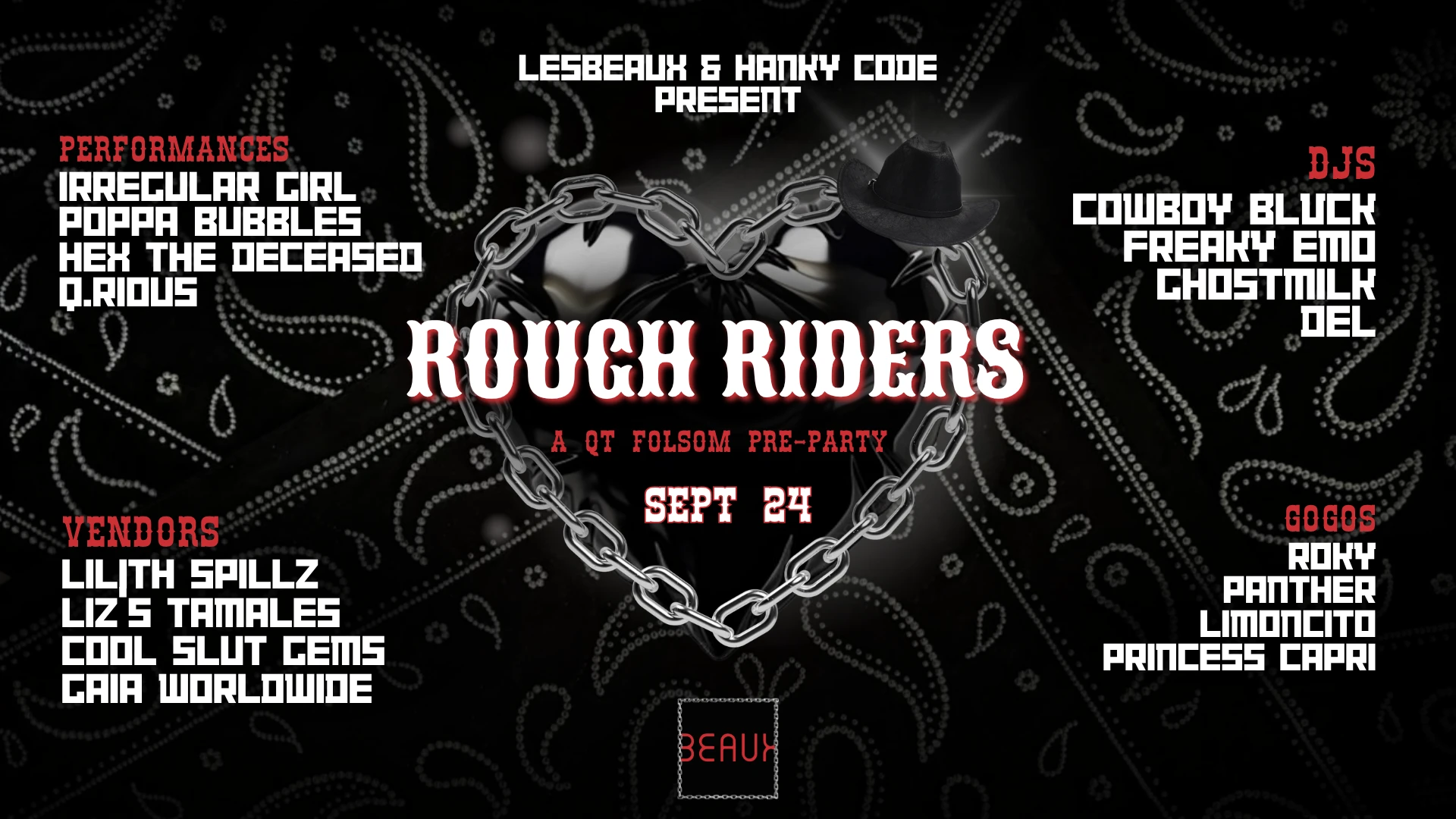 Lesbeaux Folsom: Rough Riders W/ Hanky Code Cover
