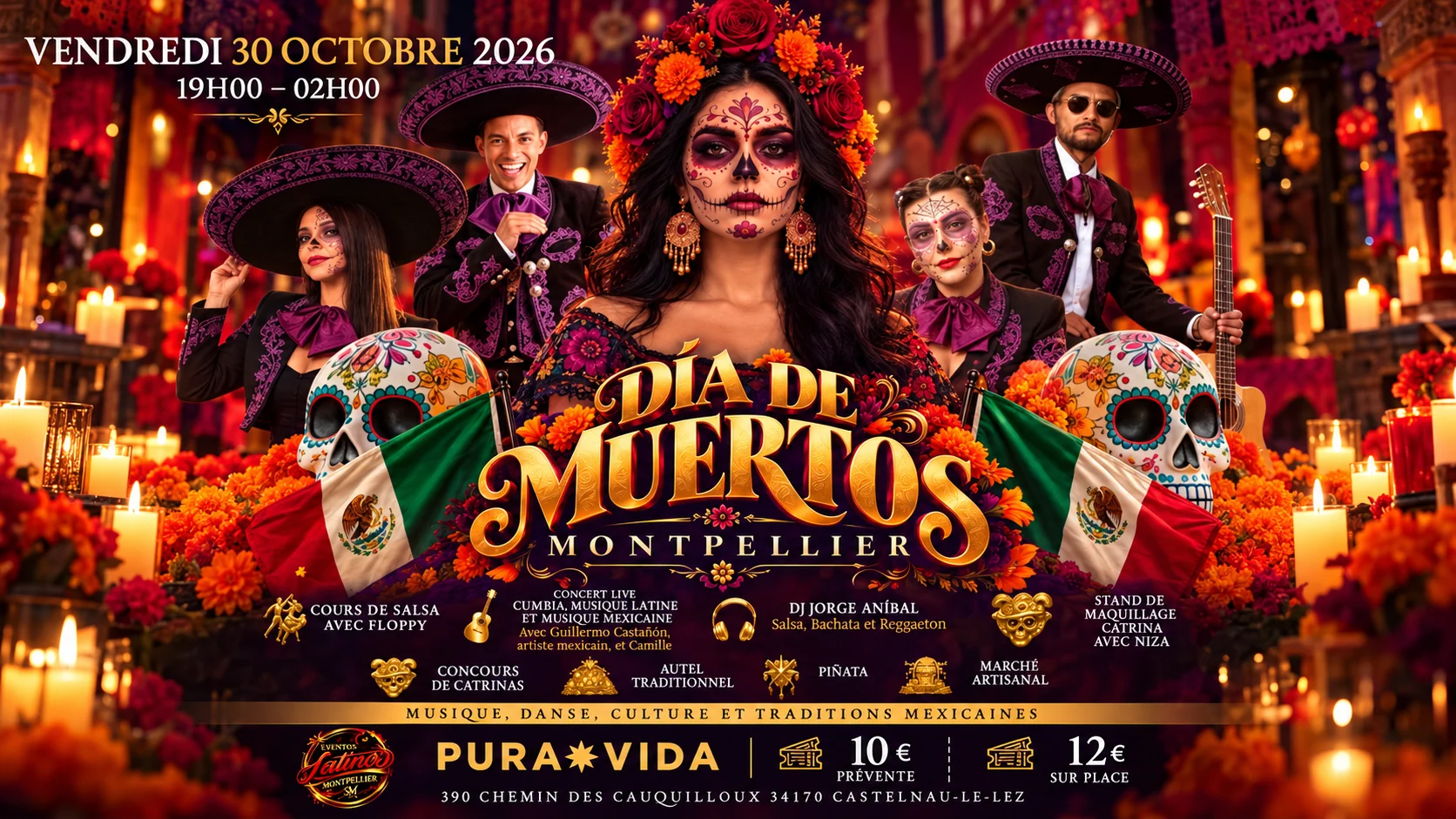 Soirée Día De Muertos | Vendredi 30 Octobre |📍Pura Vida Cover