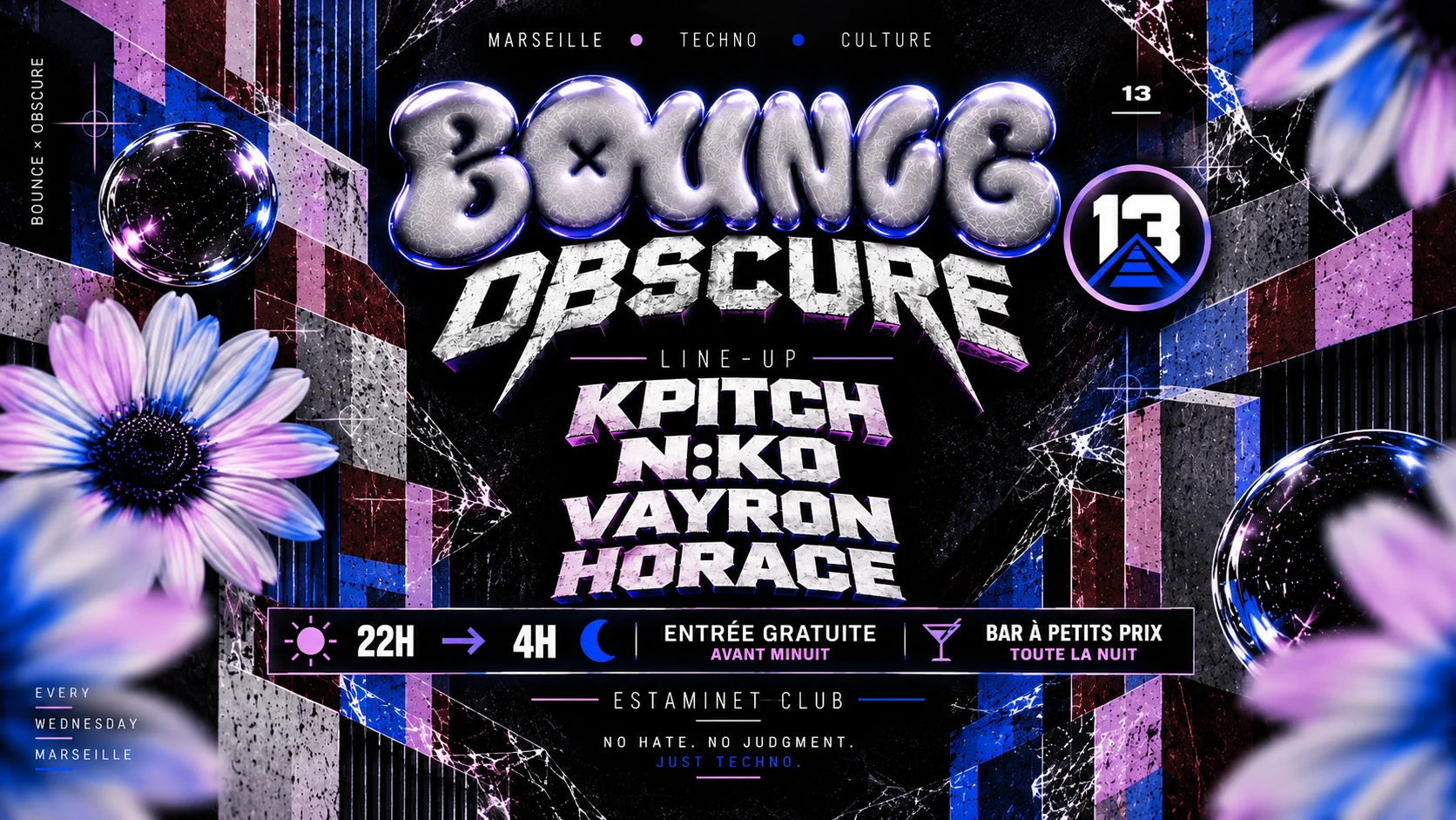 Bounce X Obscure - Ligne 13 Cover