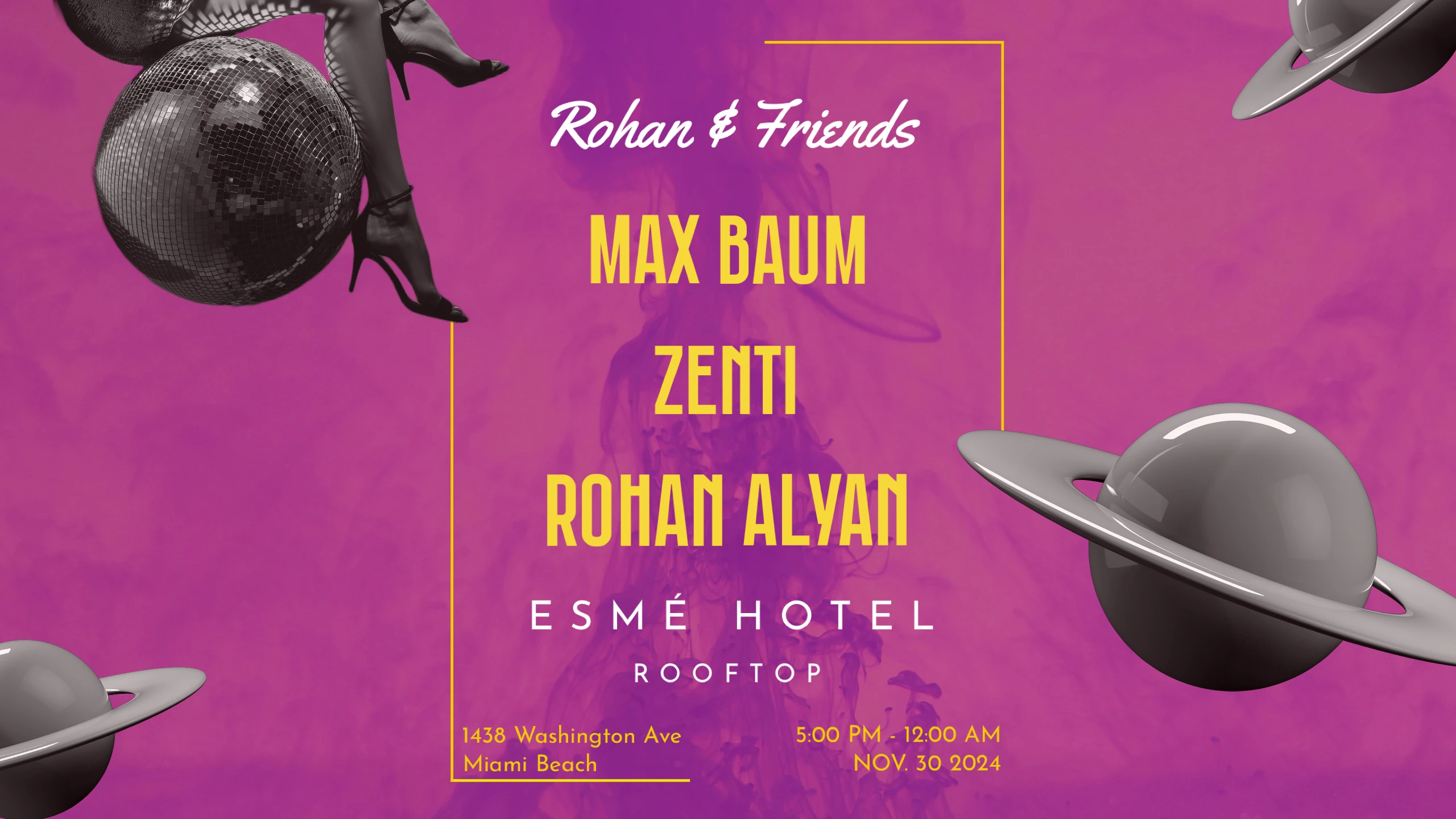 Max Baum, Zenti, Rohan Alyan @ Esmé Rooftop Cover
