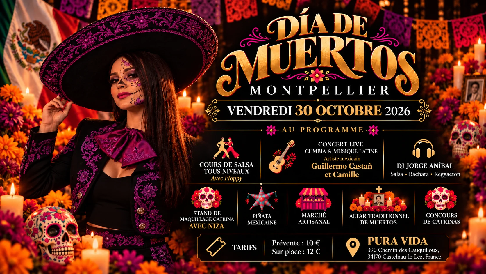 Soirée Día De Muertos | Vendredi 30 Octobre |📍Pura Vida Cover