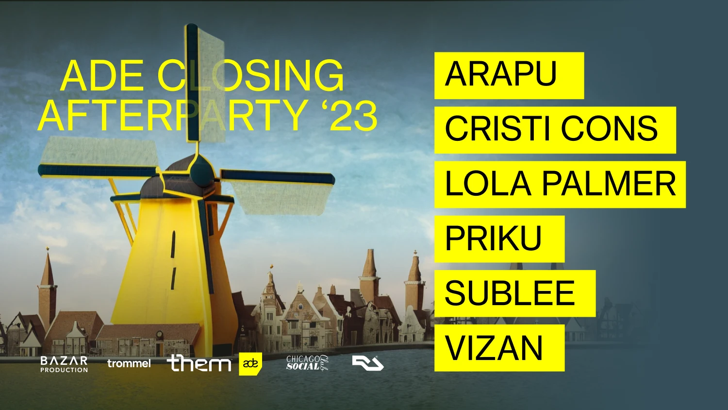 Ade '23 Closing Afterparty Cover