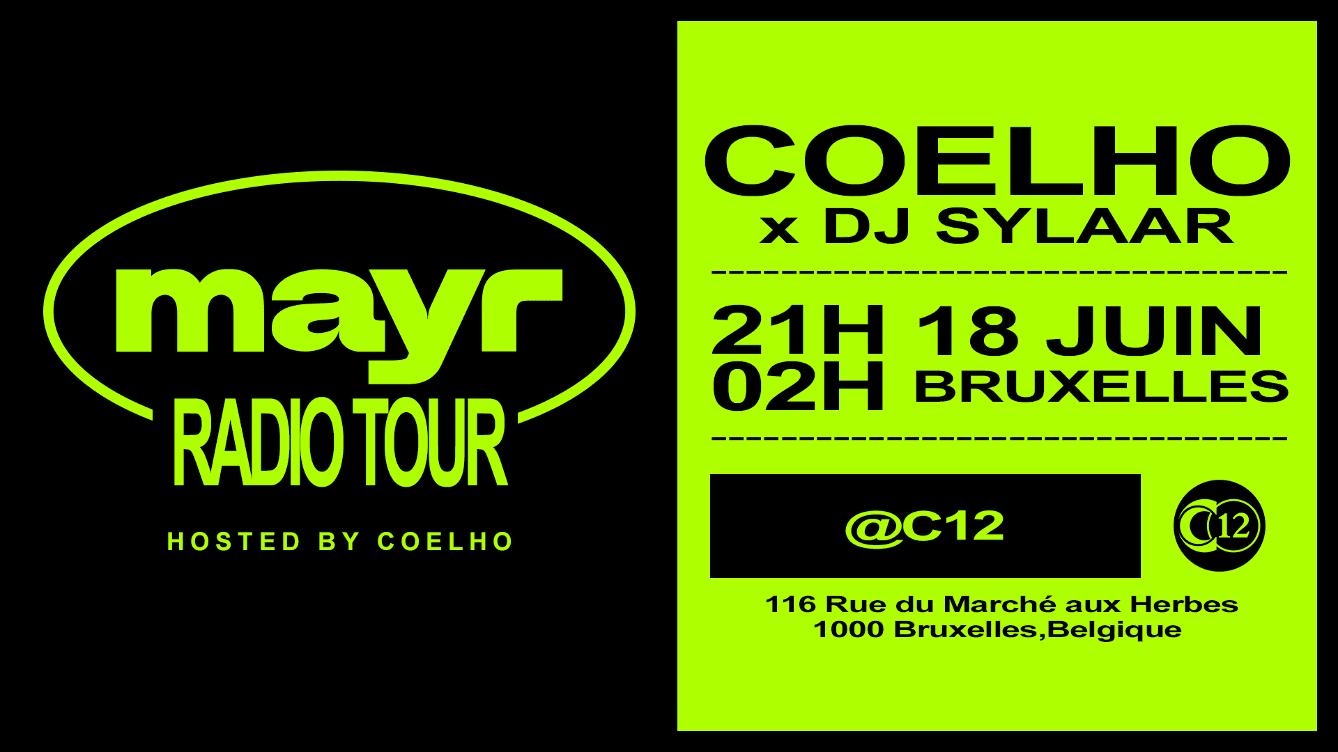 Coelho Présente Le Mayr Radio Tour - Bruxelles Cover