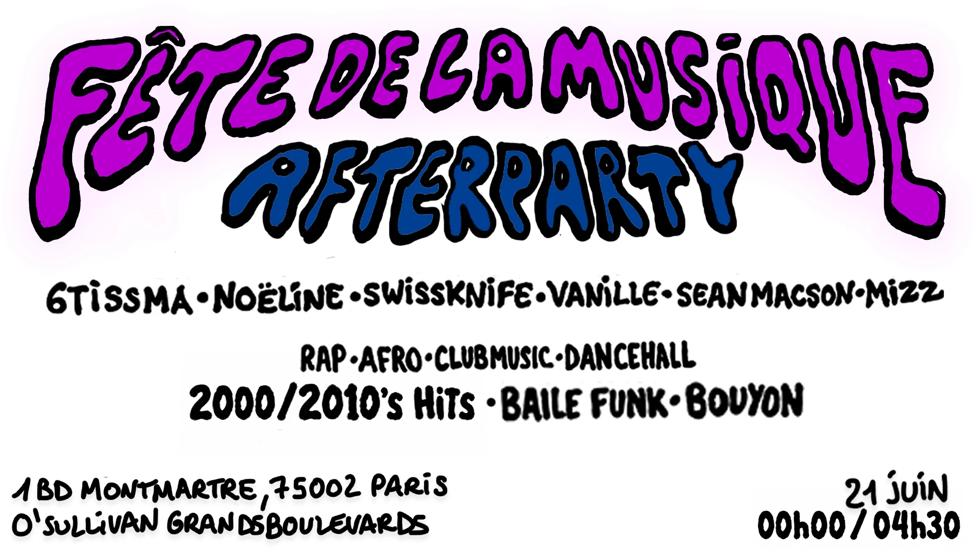 Fête De La Musique Nelow Tv X O'sullivans Grands Boulevards Cover