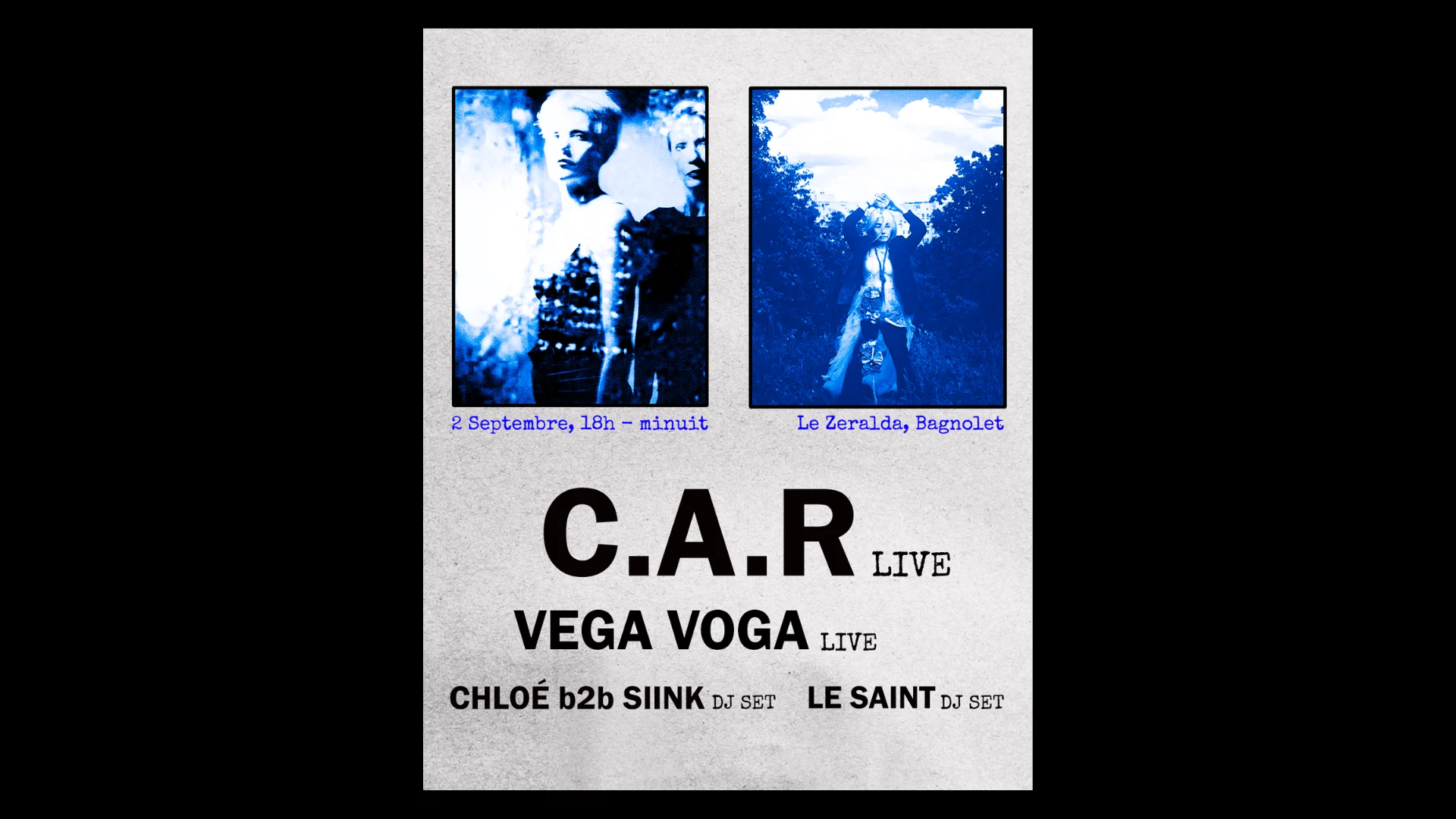 C.A.R, Vega Voga, Chloé B2b Siink, Le Saint Cover