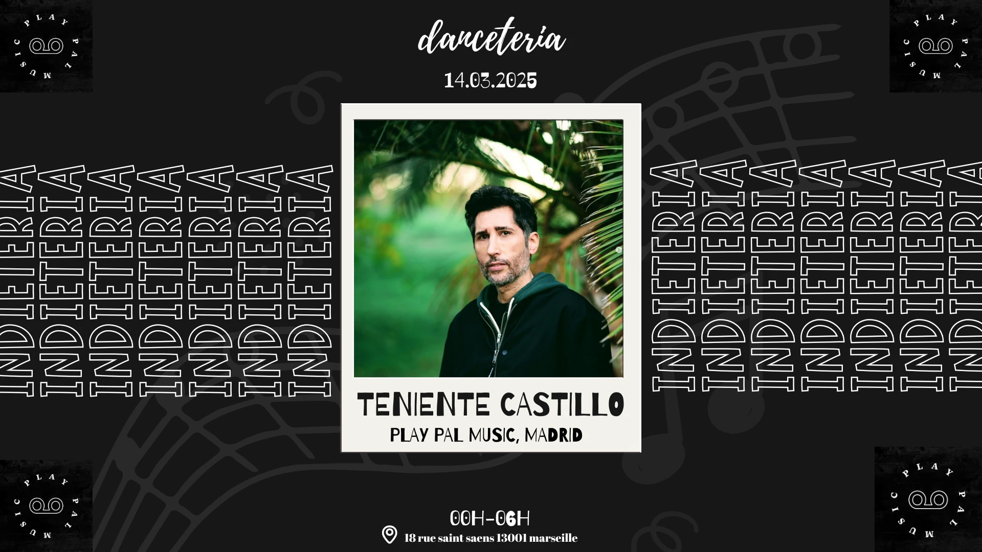 Teniente Castillo (Play Pal Music, Madrid) @ Danceteria Cover