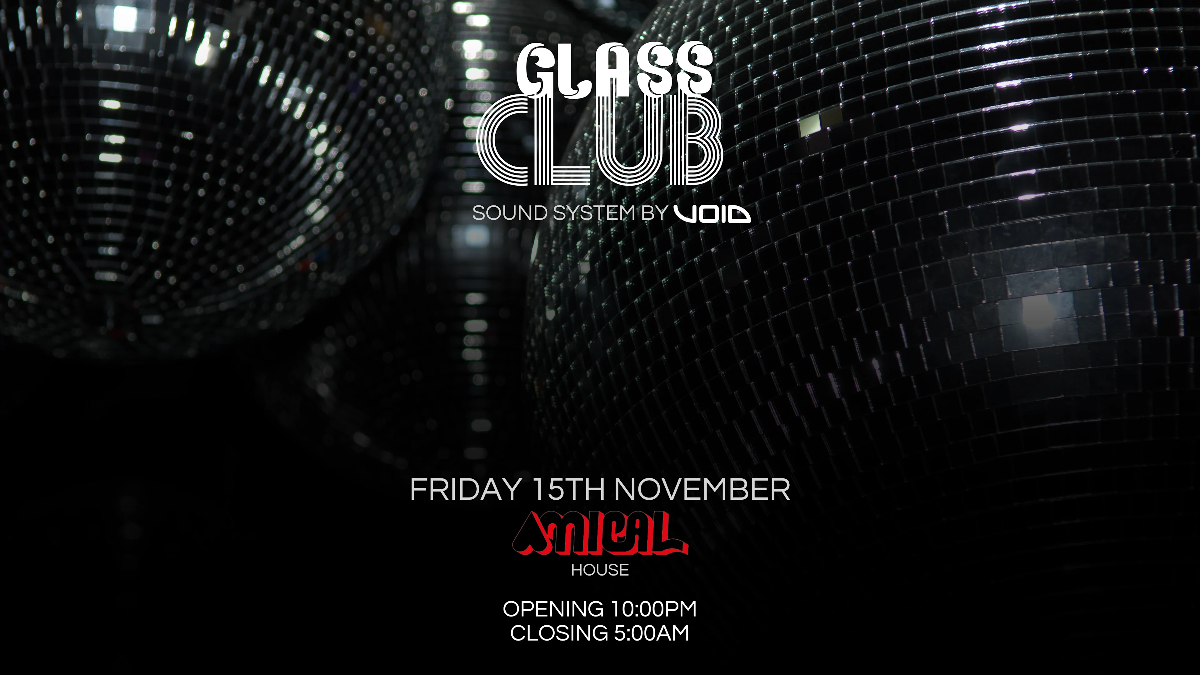 Friday 15th November • Amical Cover