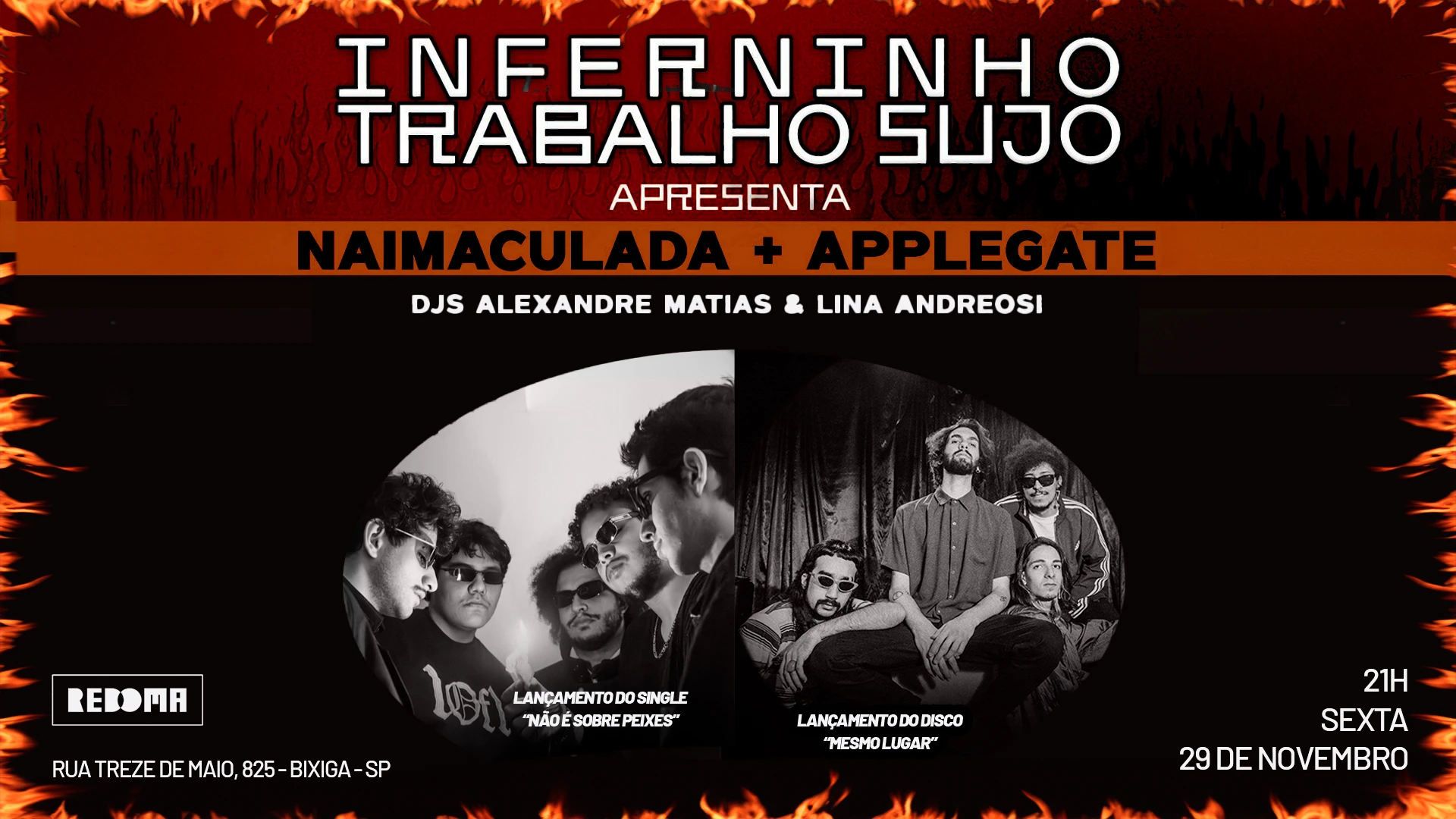 29/11 - Inferninho Trabalho Sujo: Naimaculada + Applegate Cover