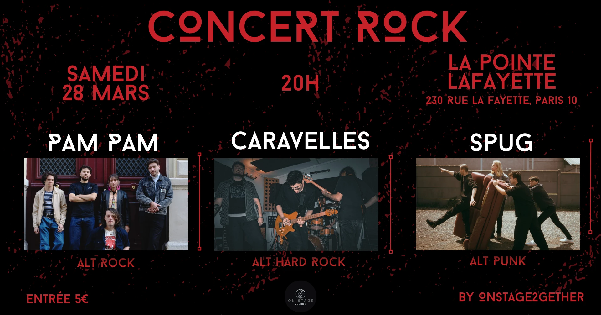 Concert Rock - Pam Pam X Caravelles X Spug Cover