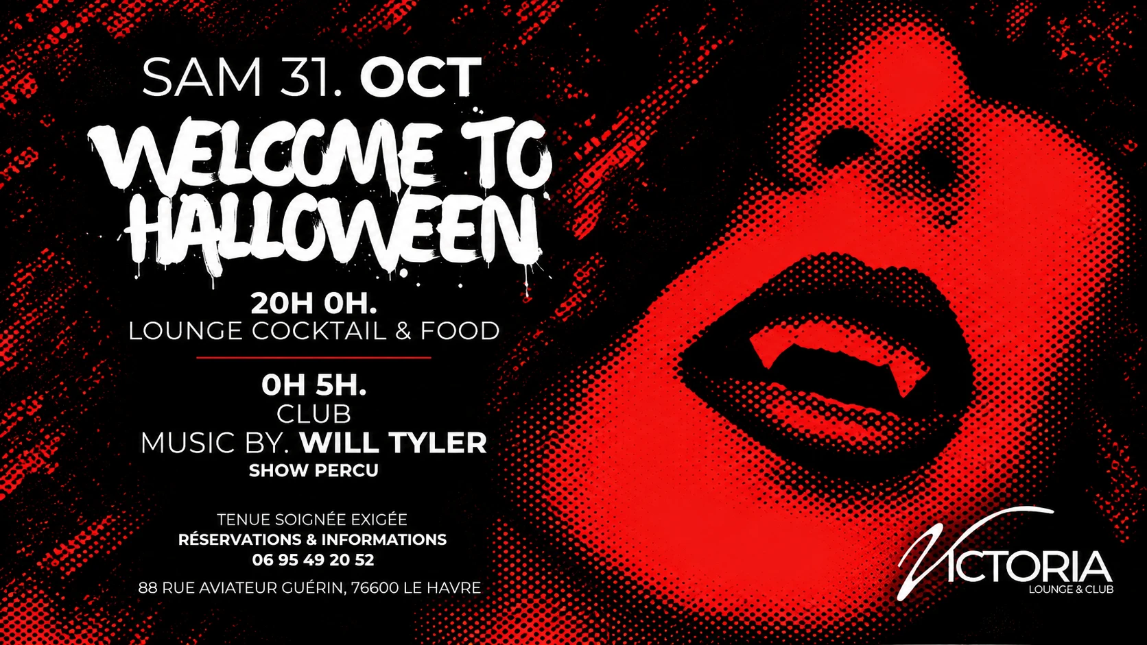 Sam 31 Oct - Welcom To Halloween Victoria Club - Le Havre Cover