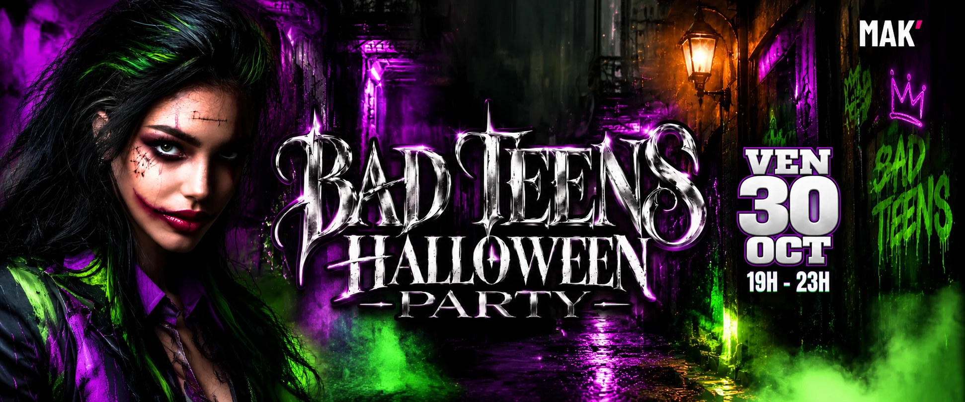 Bad Teens Halloween Party Cover