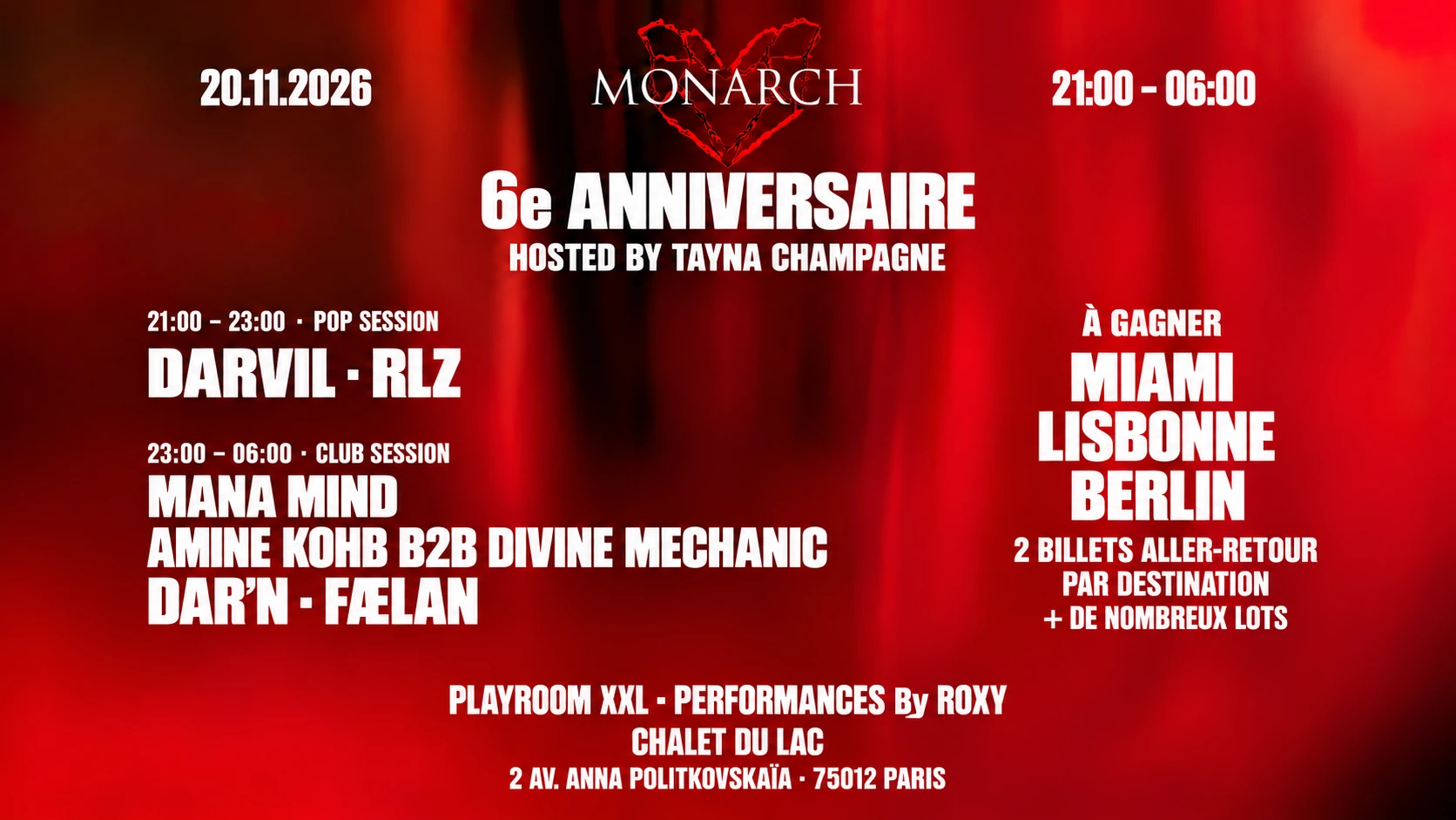 Monarch - Anniversaire - 20.11.2026 Cover