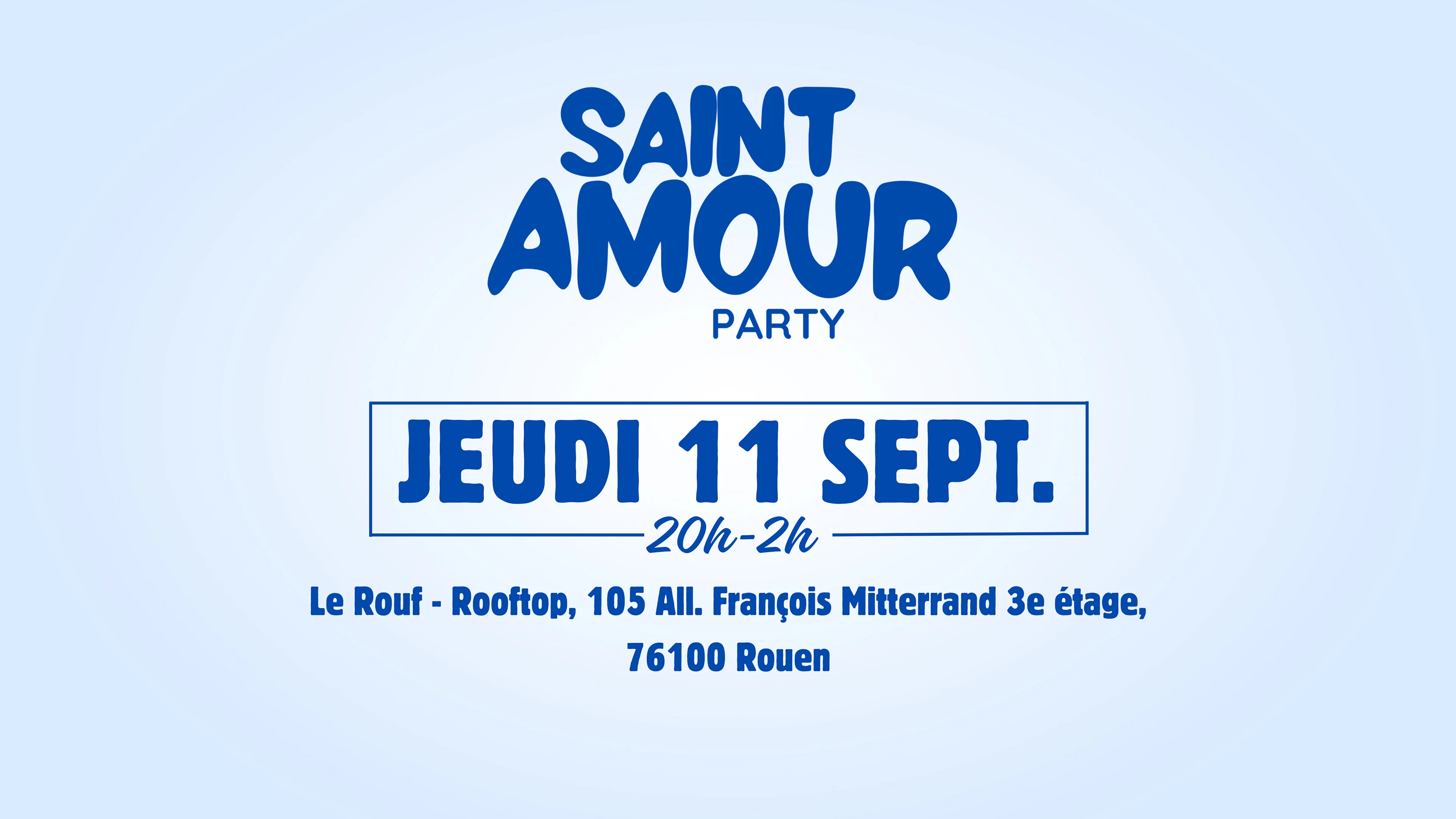 Saint Amour Party | Rooftop Party | Jeudi 11 Septembre 2025 Cover