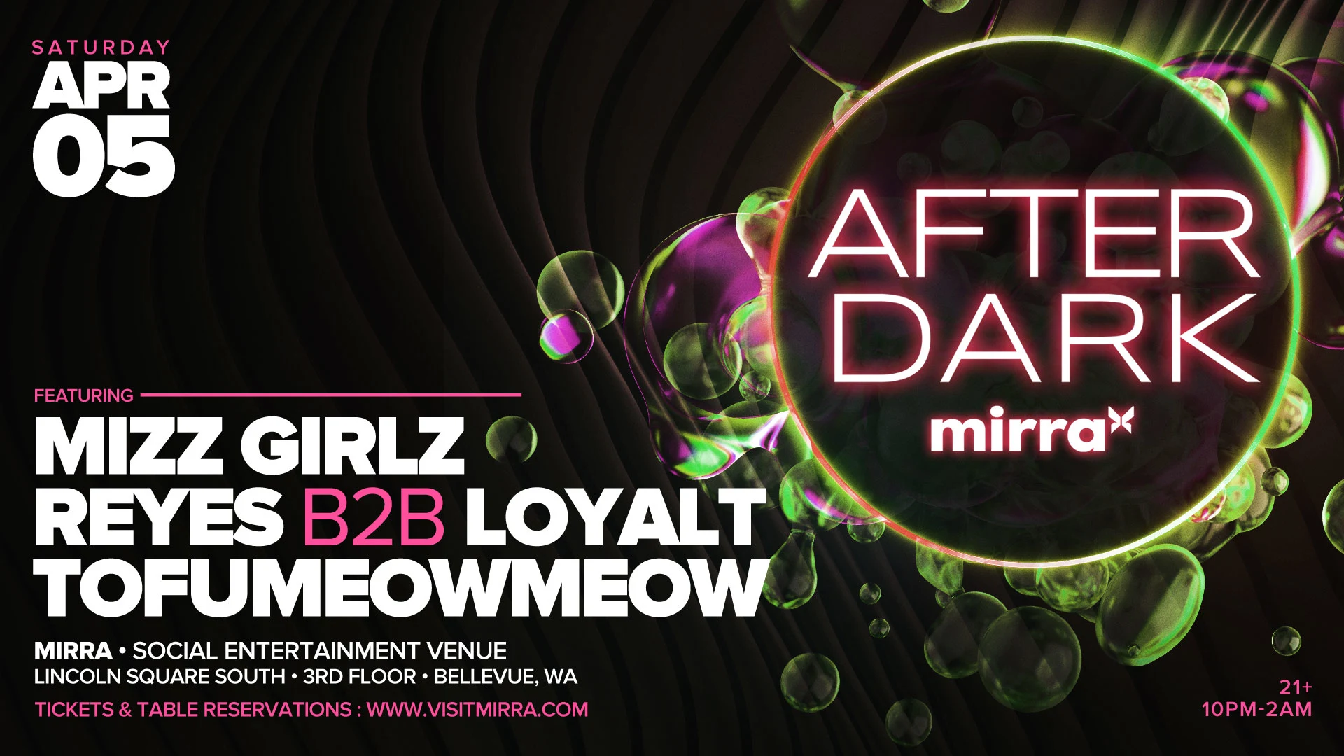 Mirra Presents After Dark | Saturday April 05 Cover