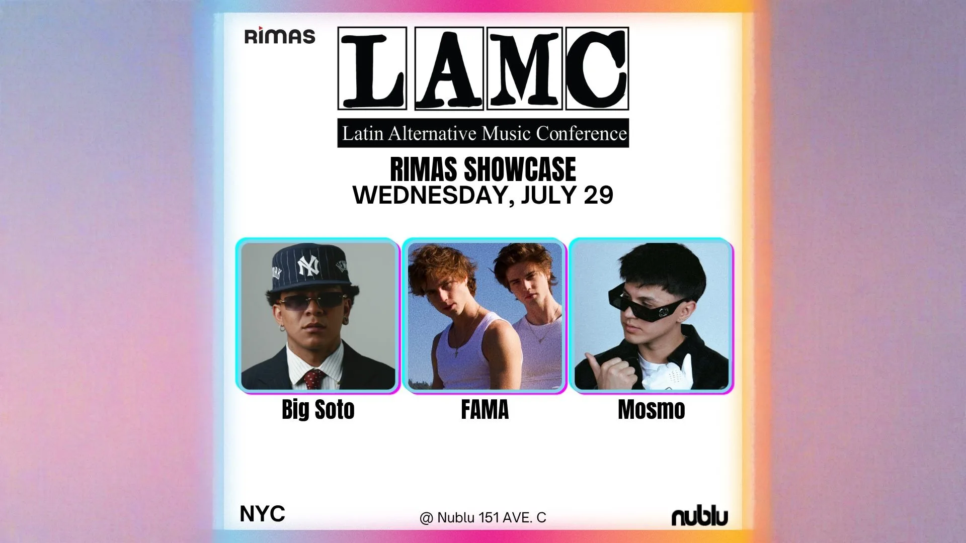 Lamc -  Rimas Showcase  -Latin Alternative Music Conference Cover