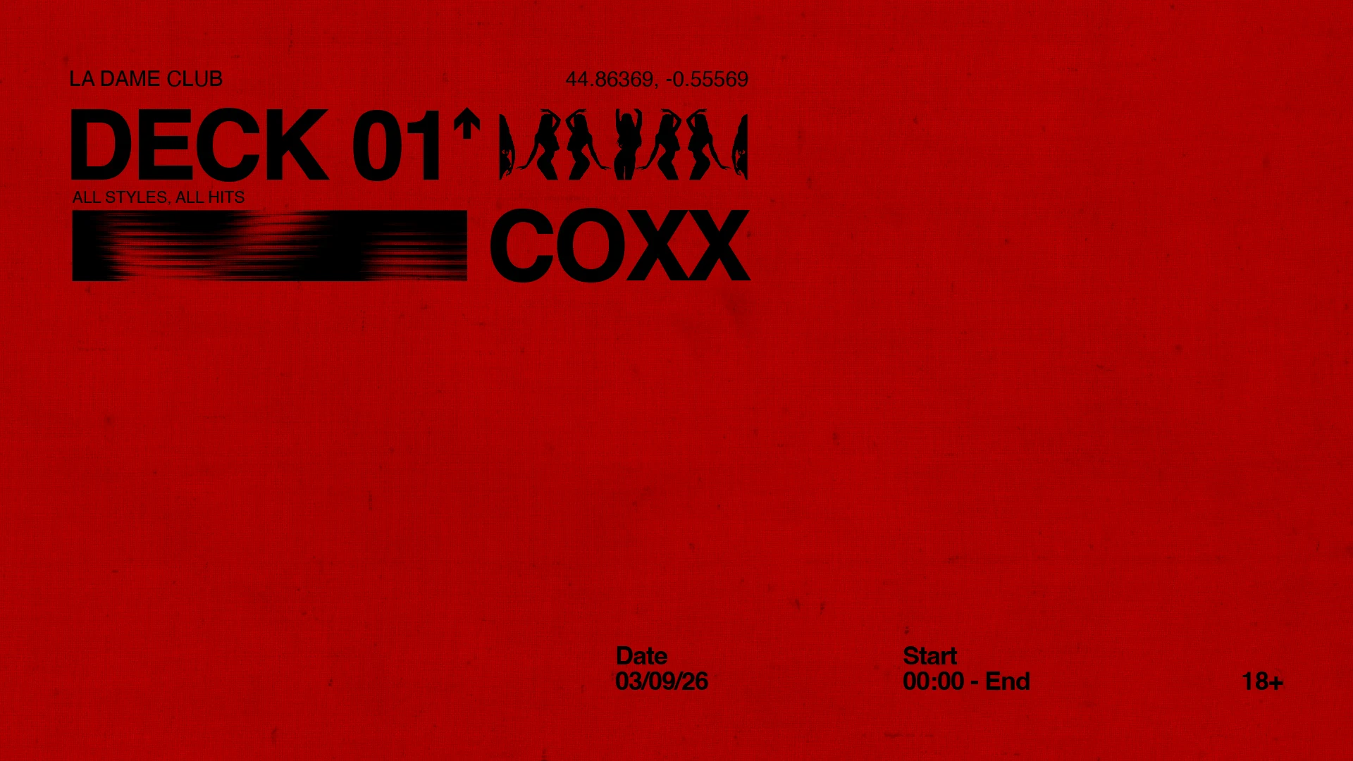 La Dame // Jeu 03 Sept // Coxx Cover