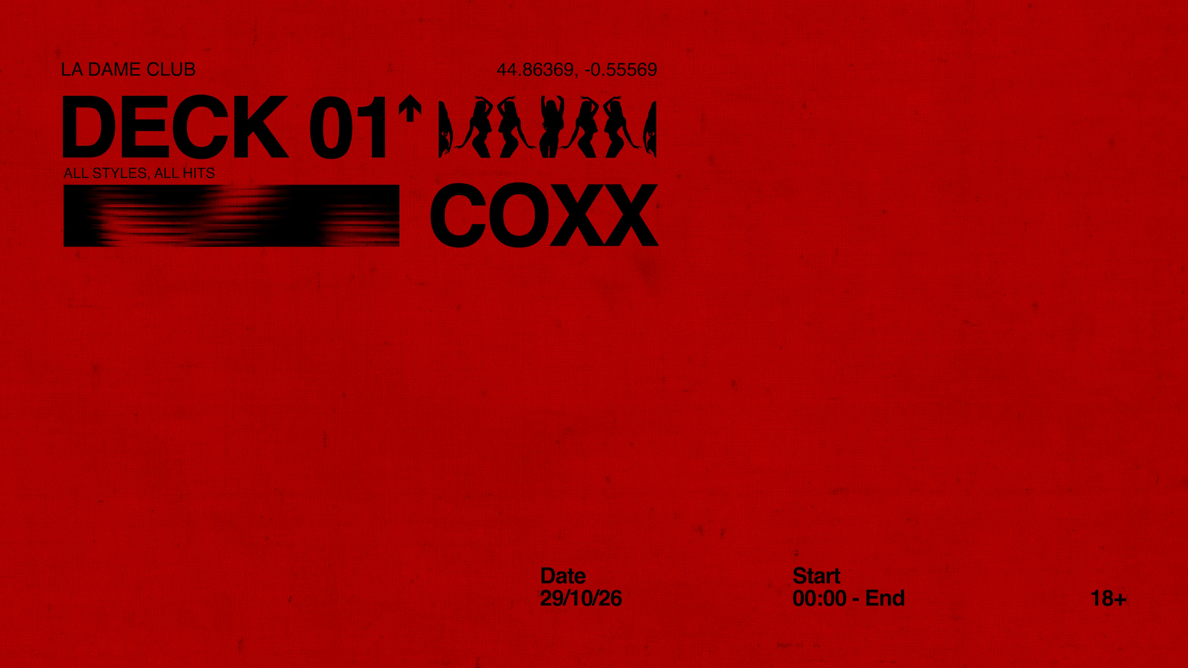 La Dame // Jeu 29 Oct // Coxx Cover