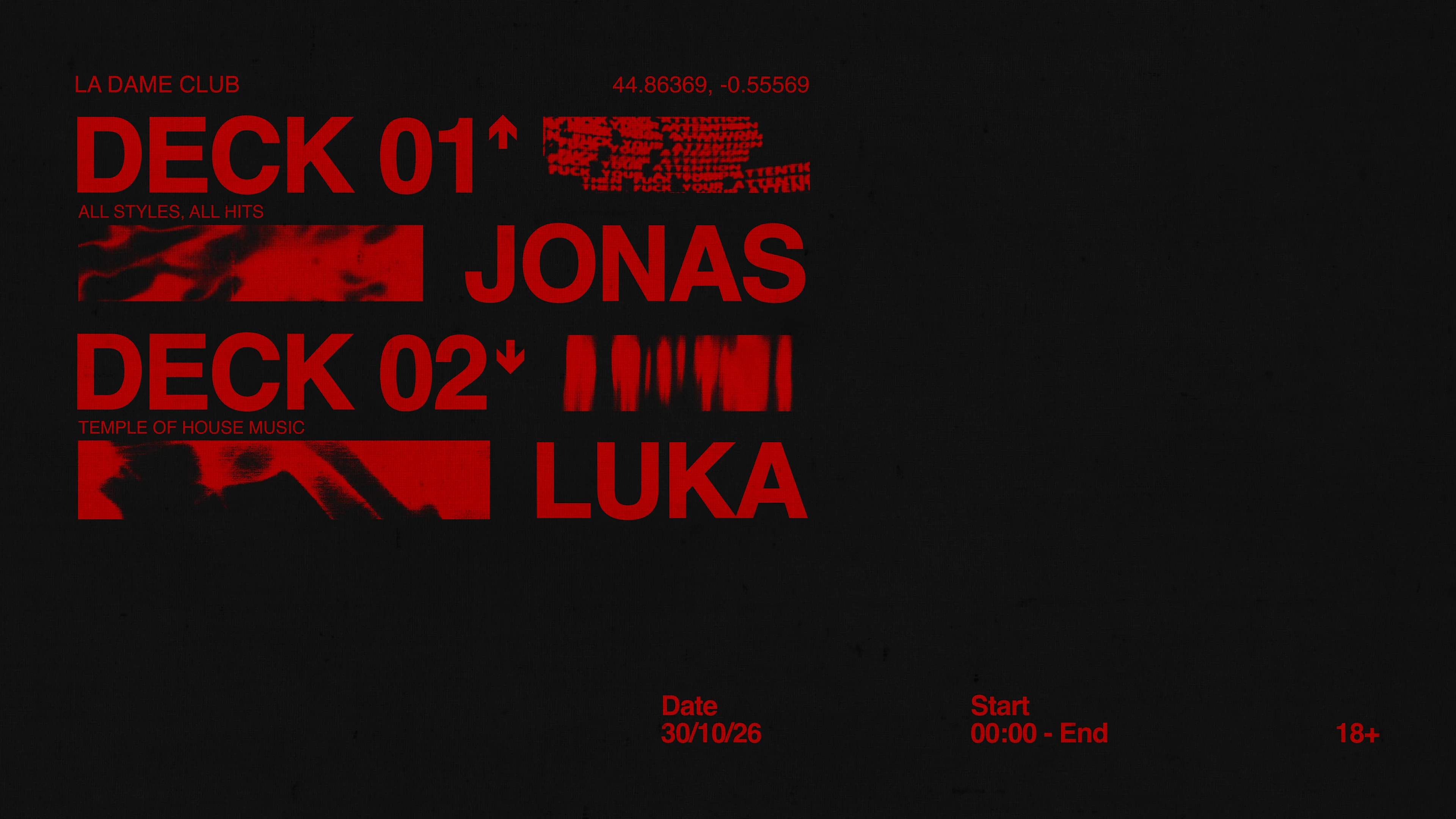 La Dame // Ven 30 Oct // Jonas - Luka Cover