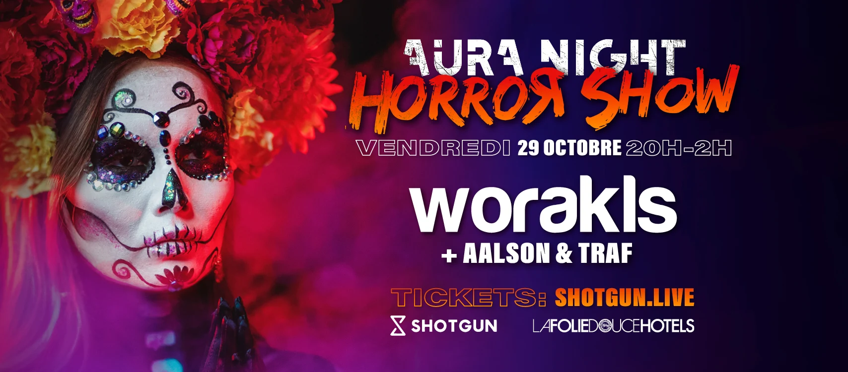 Aura Night : Horror Show W/ Worakls, Traf, Aalson Cover