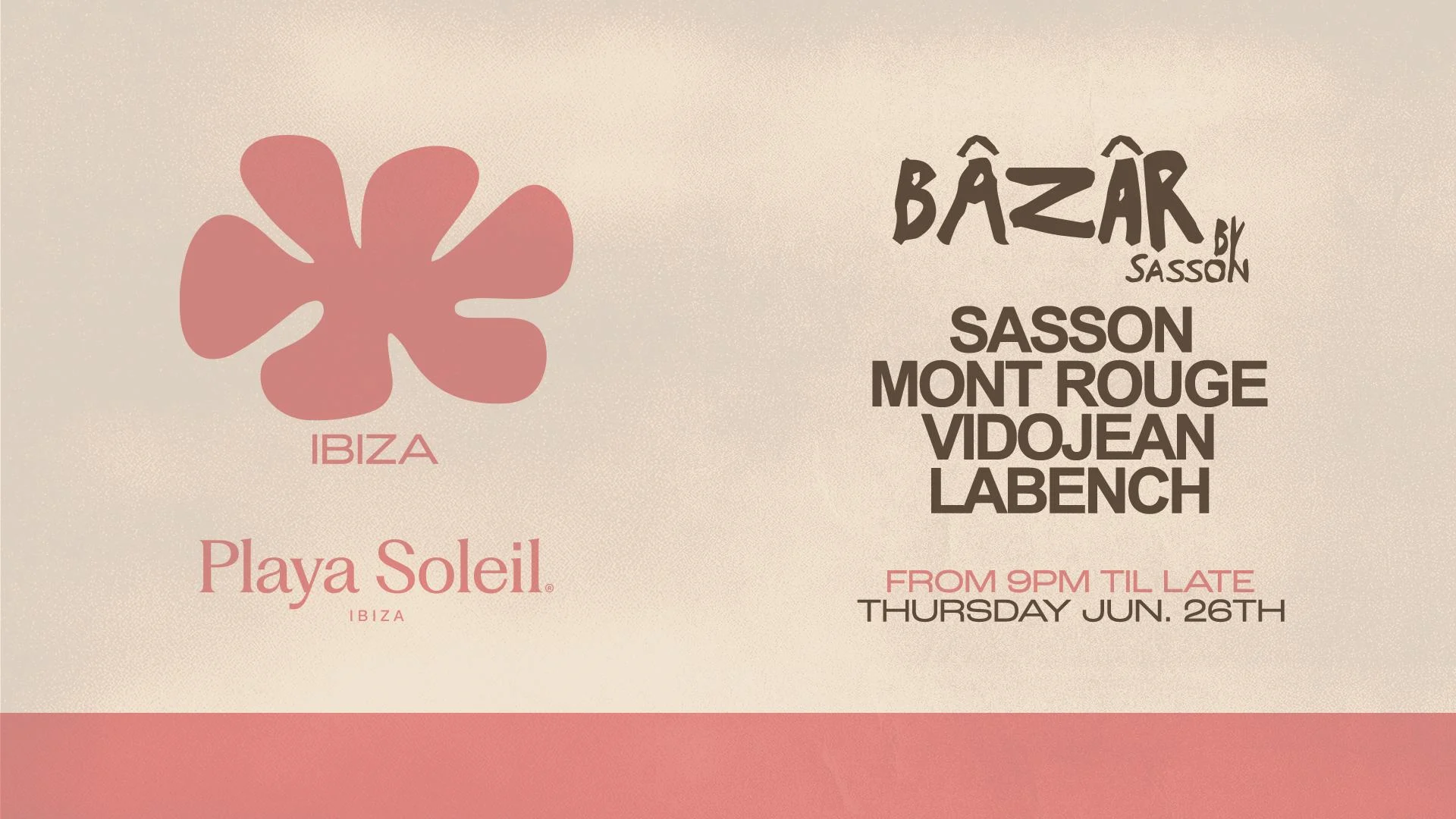 Bâzâr By Sasson @Playa Soleil | Thursday June 26th Cover