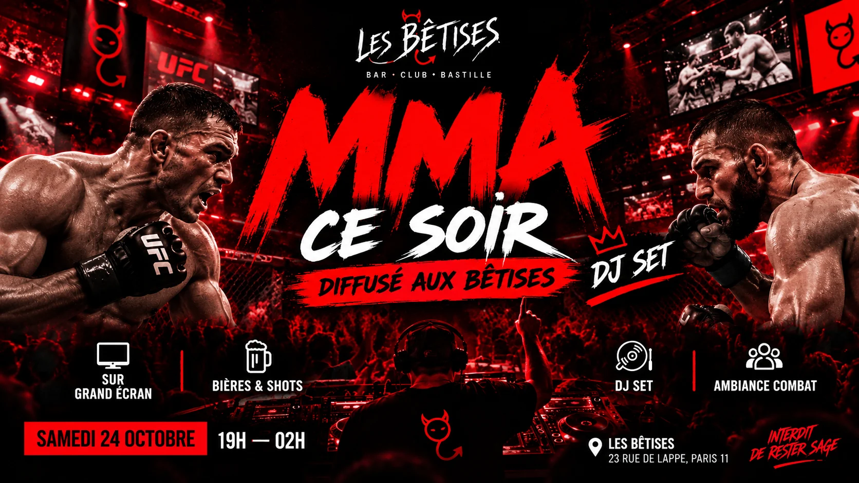 Mma Night × Dj Set — Les Bêtises Cover