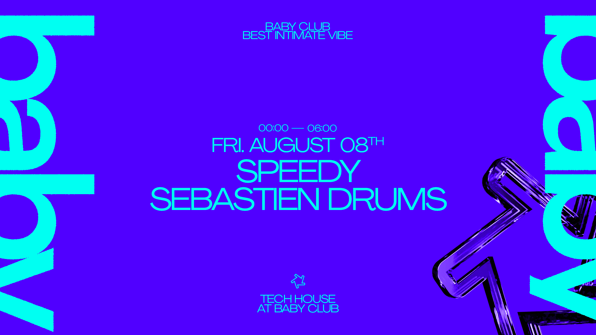 Tech House At Baby Club : Sebastien Drums + Speedy Cover