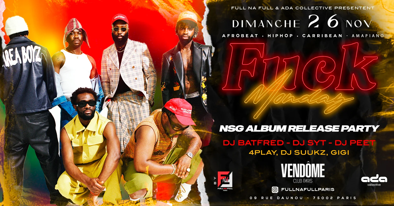 Fuck Monday X Nsg Album Release Party Cover