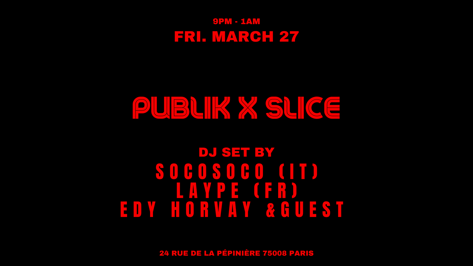 Publik X Slice Pizza Club Cover