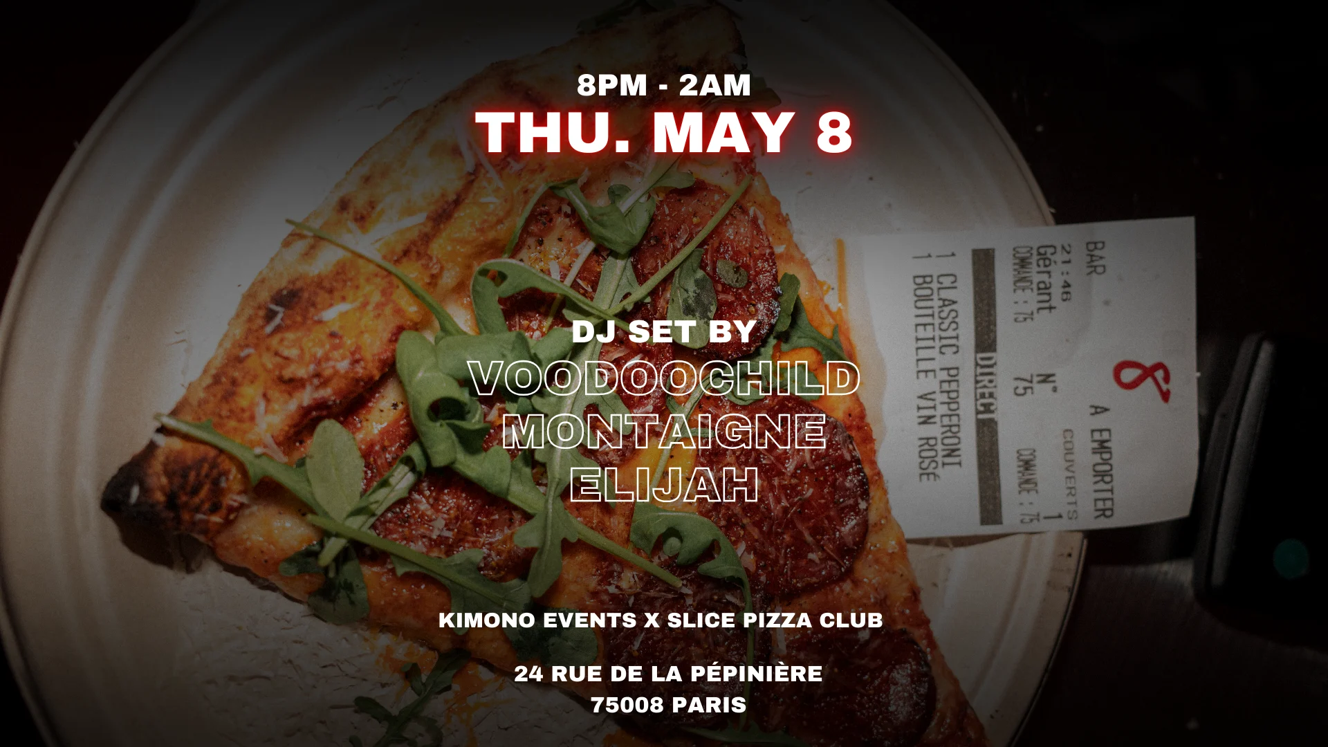 Kimono Events X Slice Pizza Club Cover