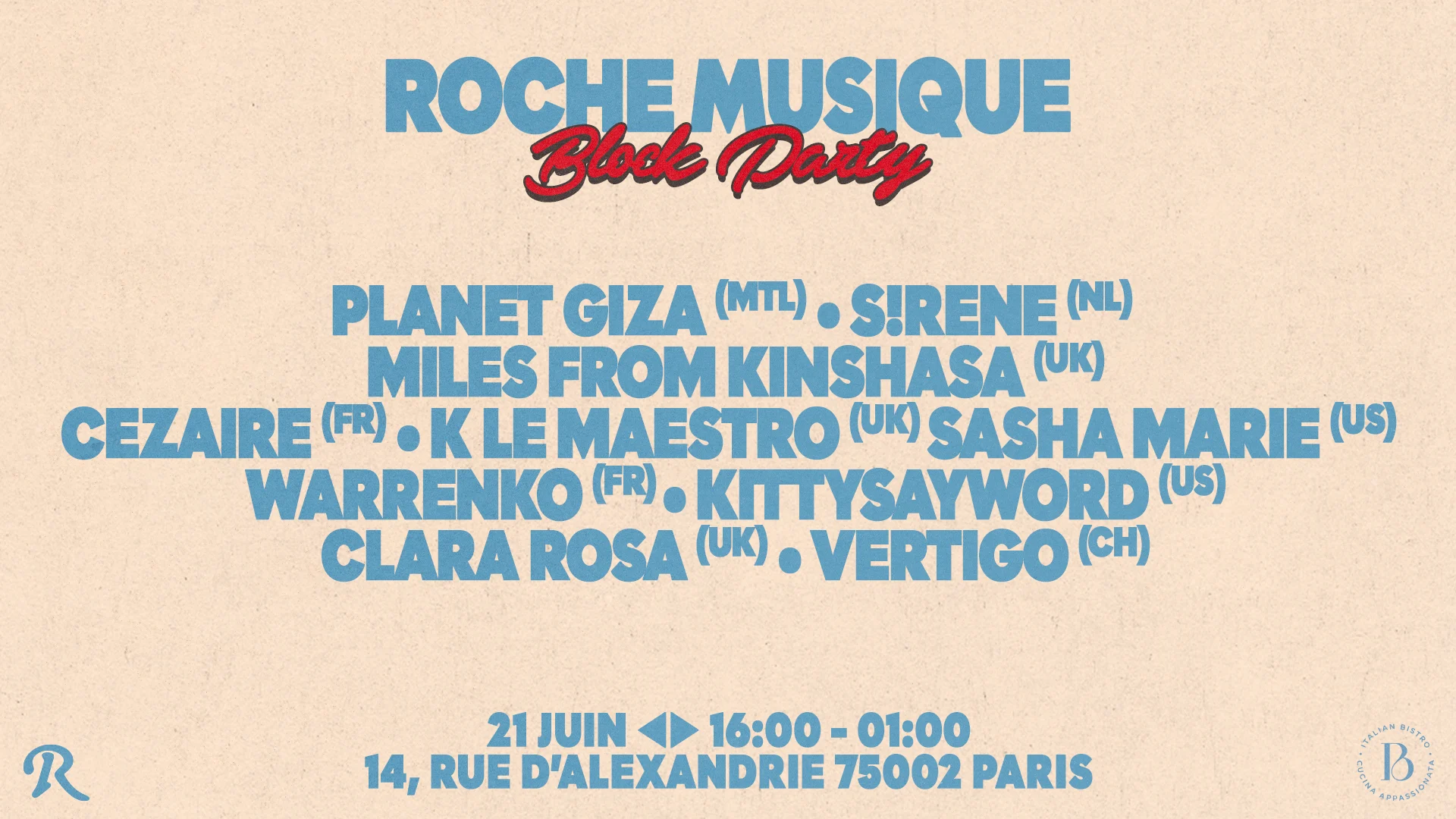 Roche Fête De La Musique : Planet Giza, S!Rene & More Cover