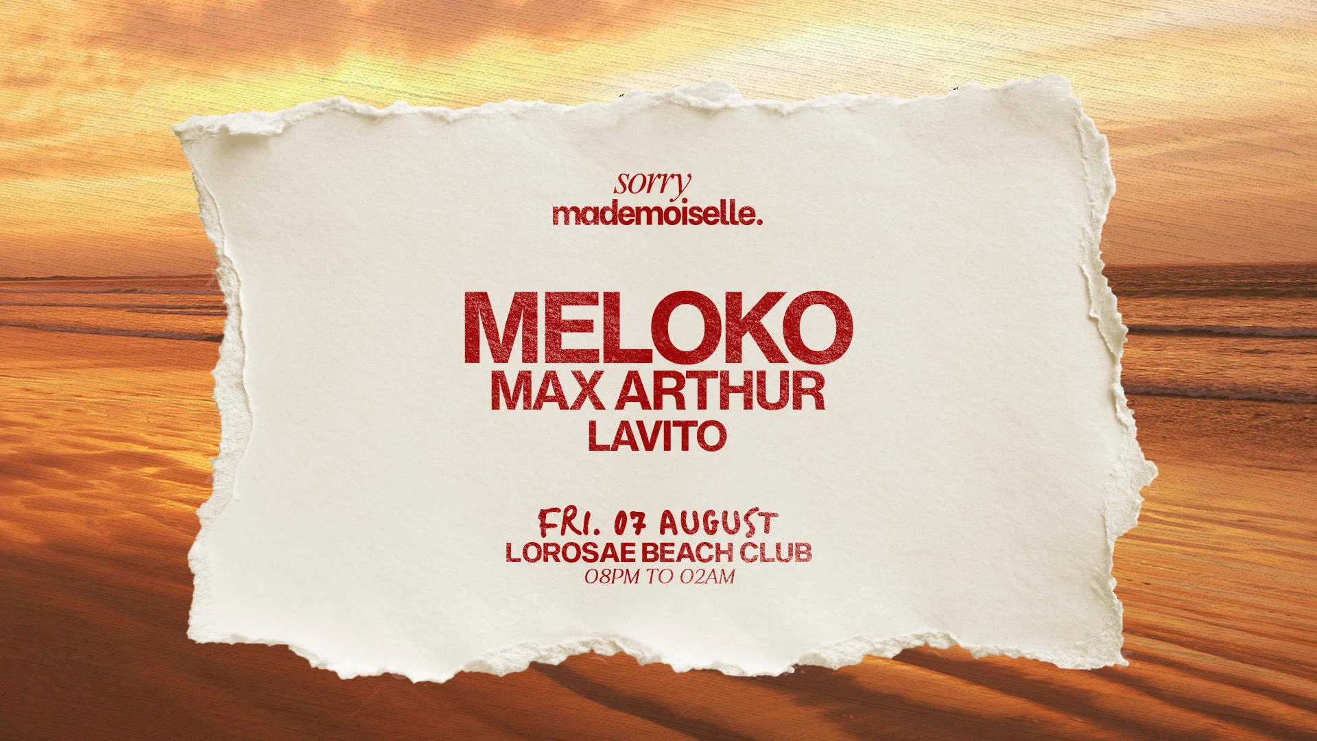 Beach Residency With Meloko By Sorry Mademoiselle Cover