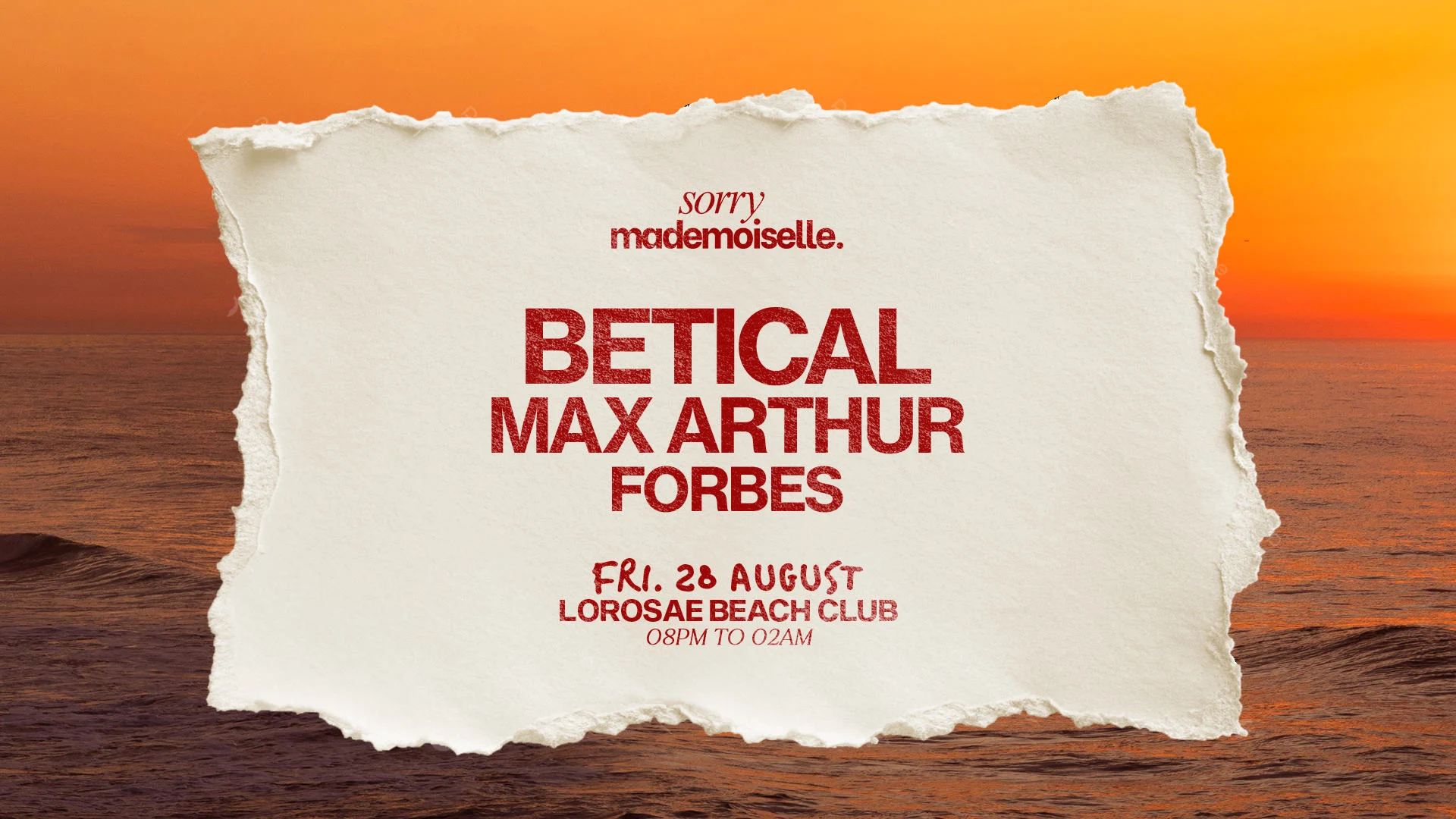 Beach Residency With Betical By Sorry Mademoiselle Cover
