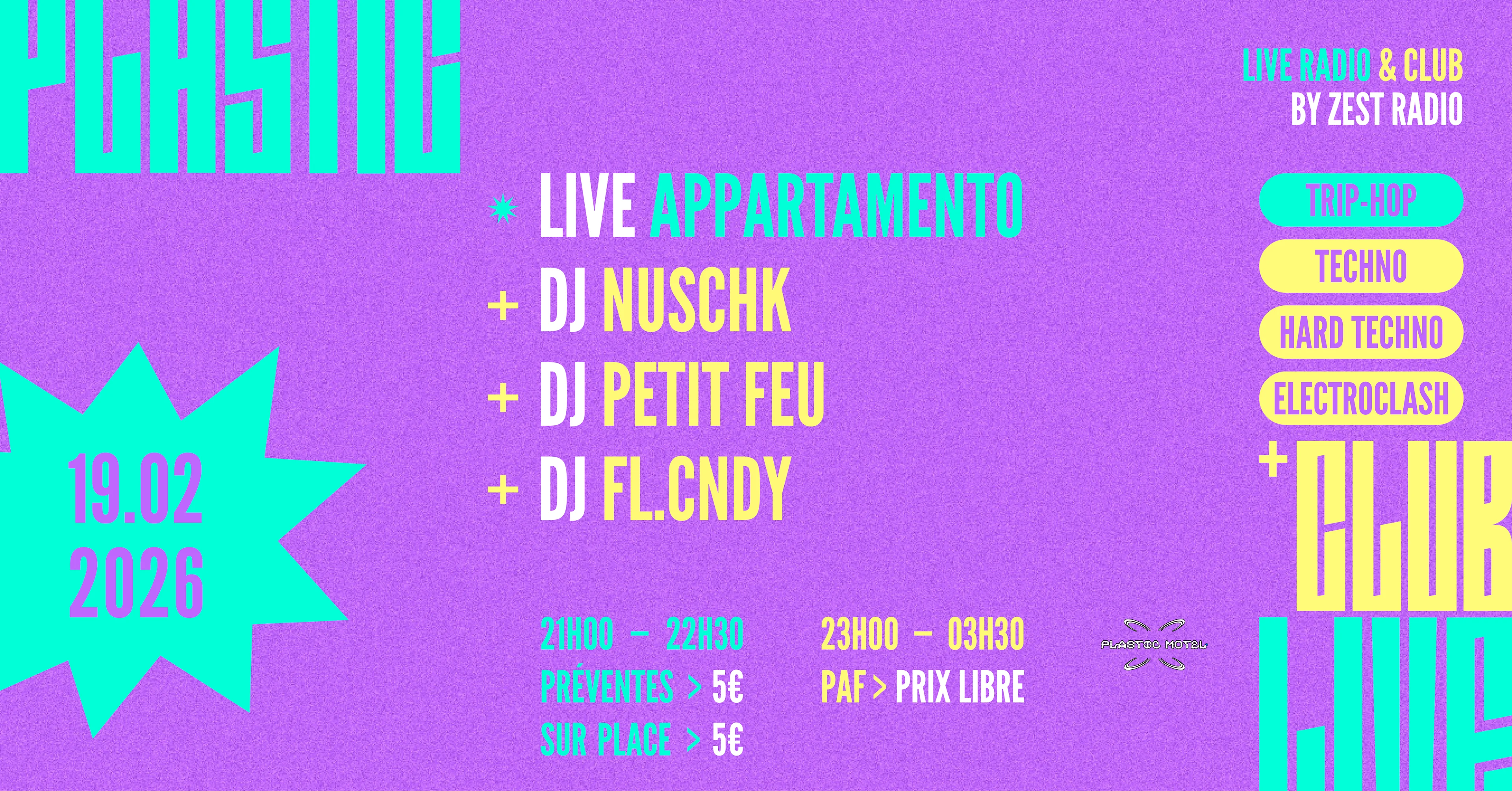 Plastic Live+Club W/ Appartamento /+/ Z-Est Radio Cover