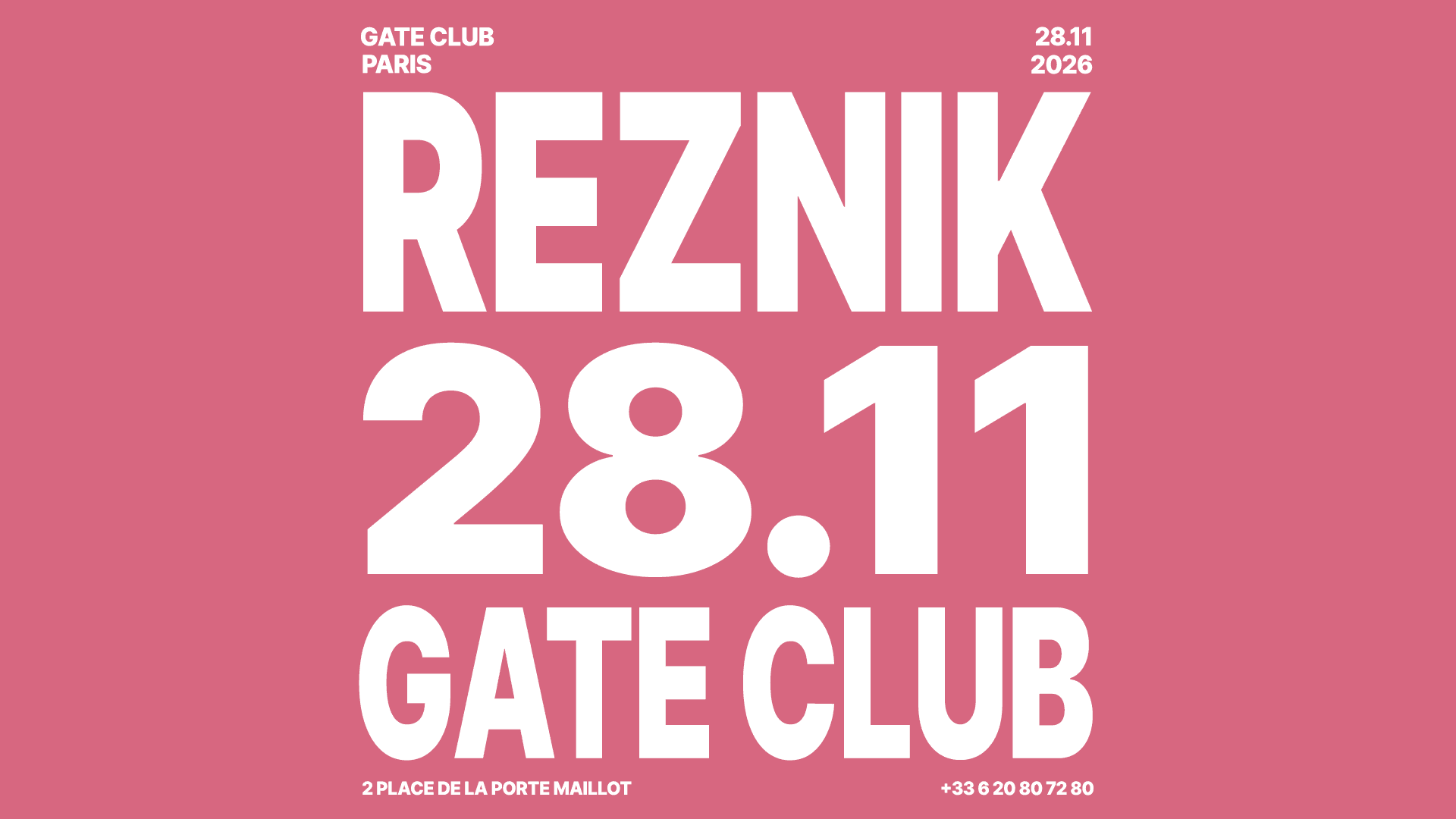 Reznik X Gate Club Paris Cover