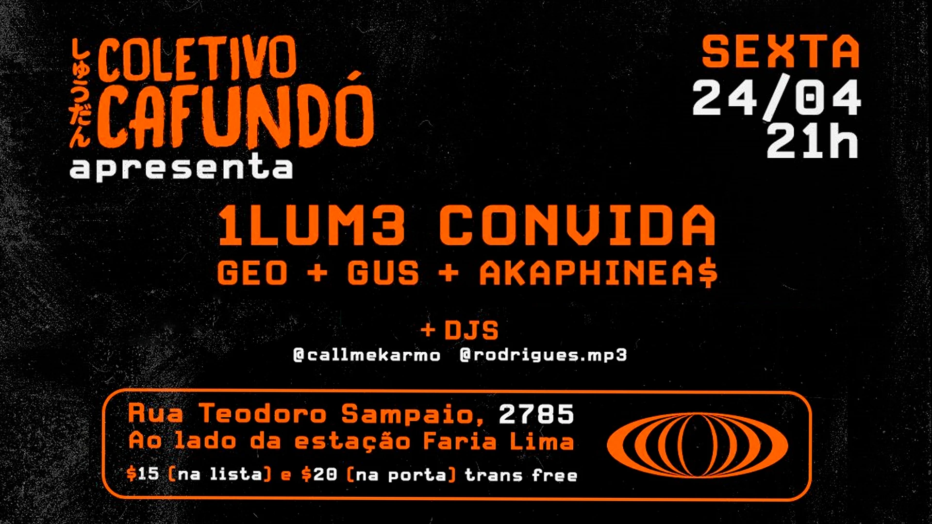 1lum3 Convida @ Cafundó Cover