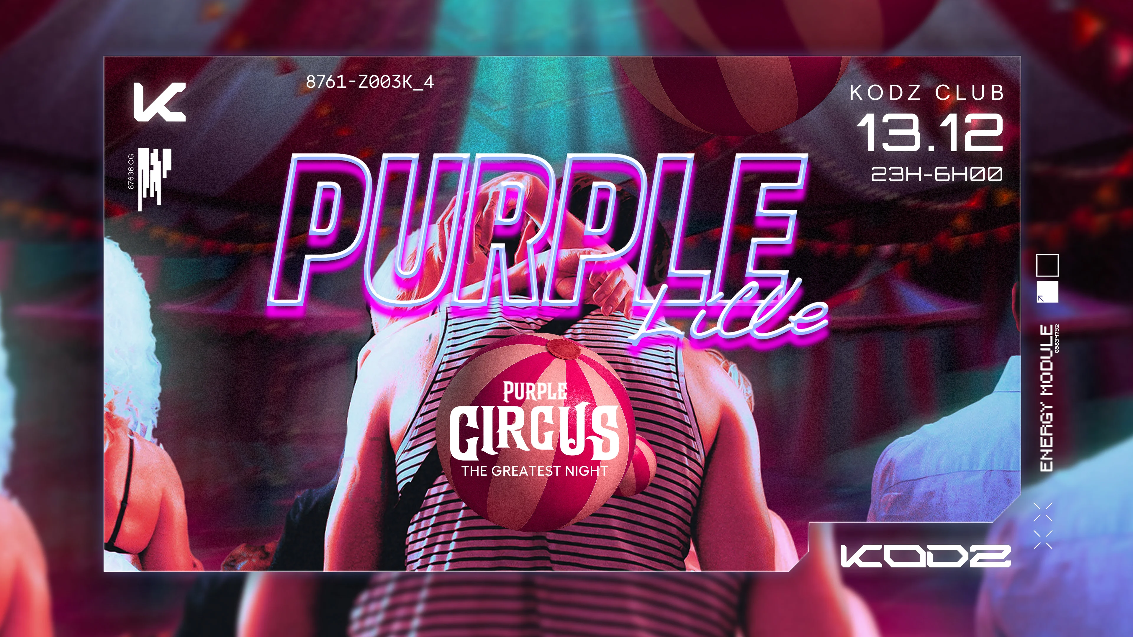 Kodz X Purple : Circus – The Greatest Night Cover