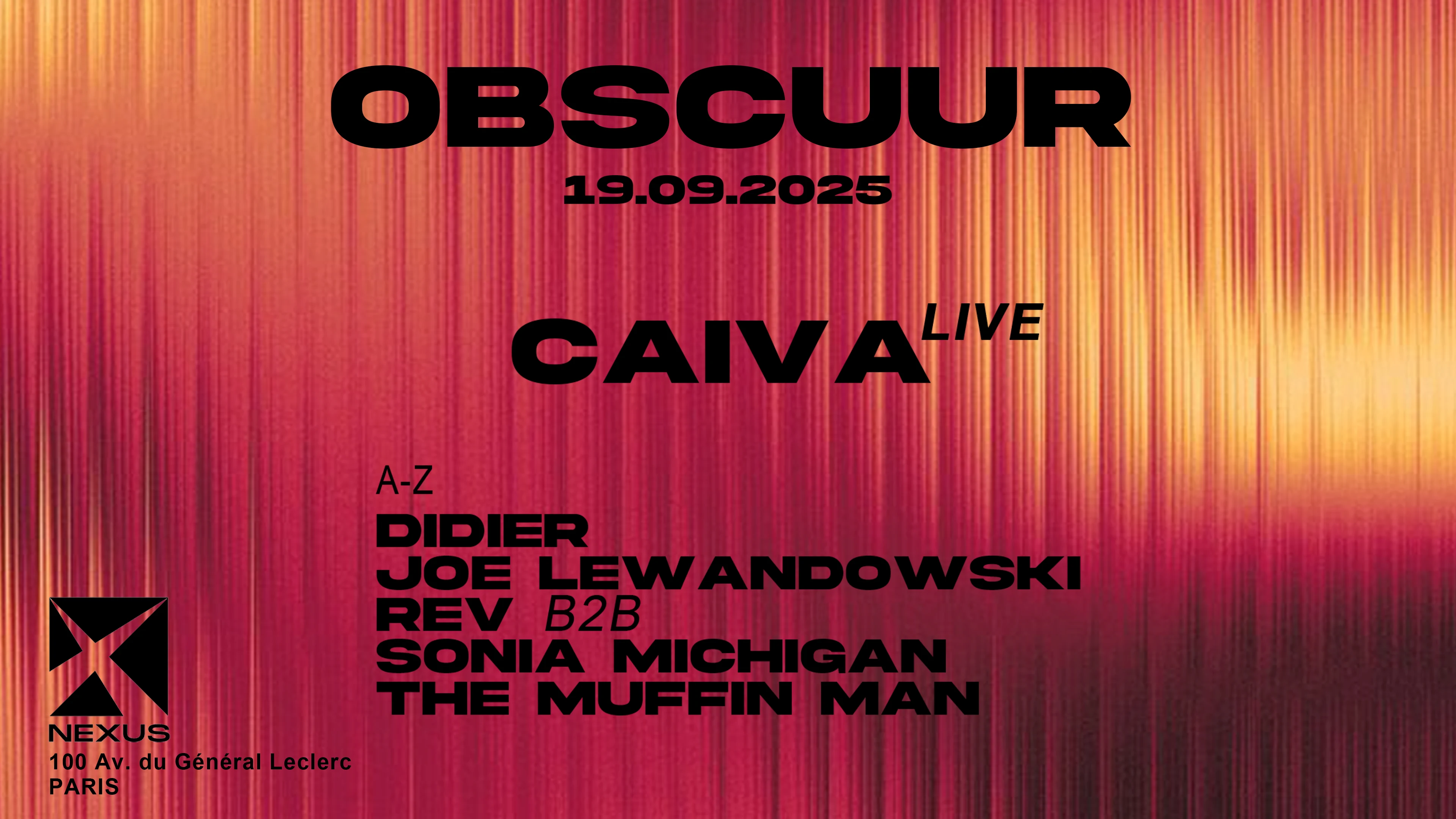 Obscuur: Caiva Live, The Muffin Man, Joe Lewandowski  & More Cover
