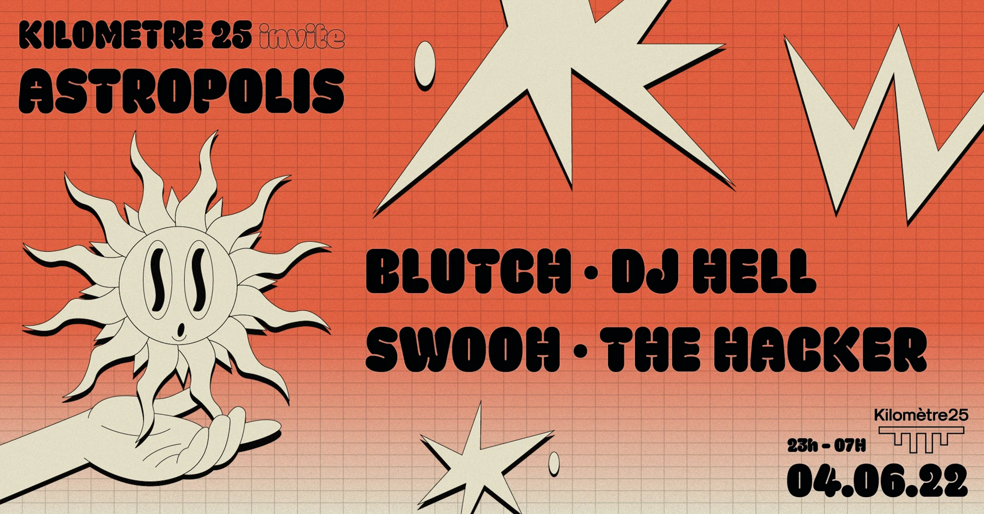 Astropolis X Kilomètre25: Blutch, Dj Hell, Swooh, The Hacker  Cover
