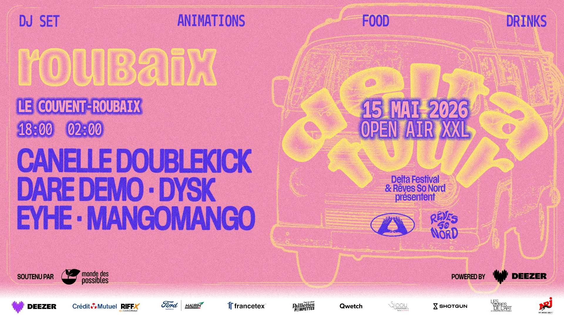 Delta Tour X Rêves So Nord - Canelle Doublekick + Guests Cover