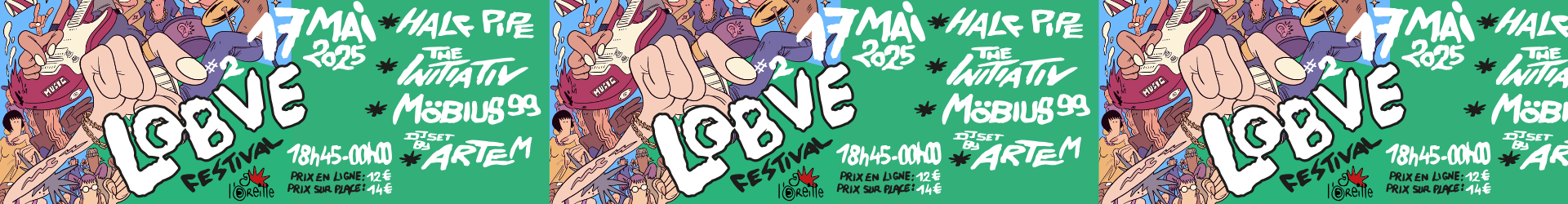 Lobve Festival : Half Pipe, Möbius 99, The Initiative, Artem Cover