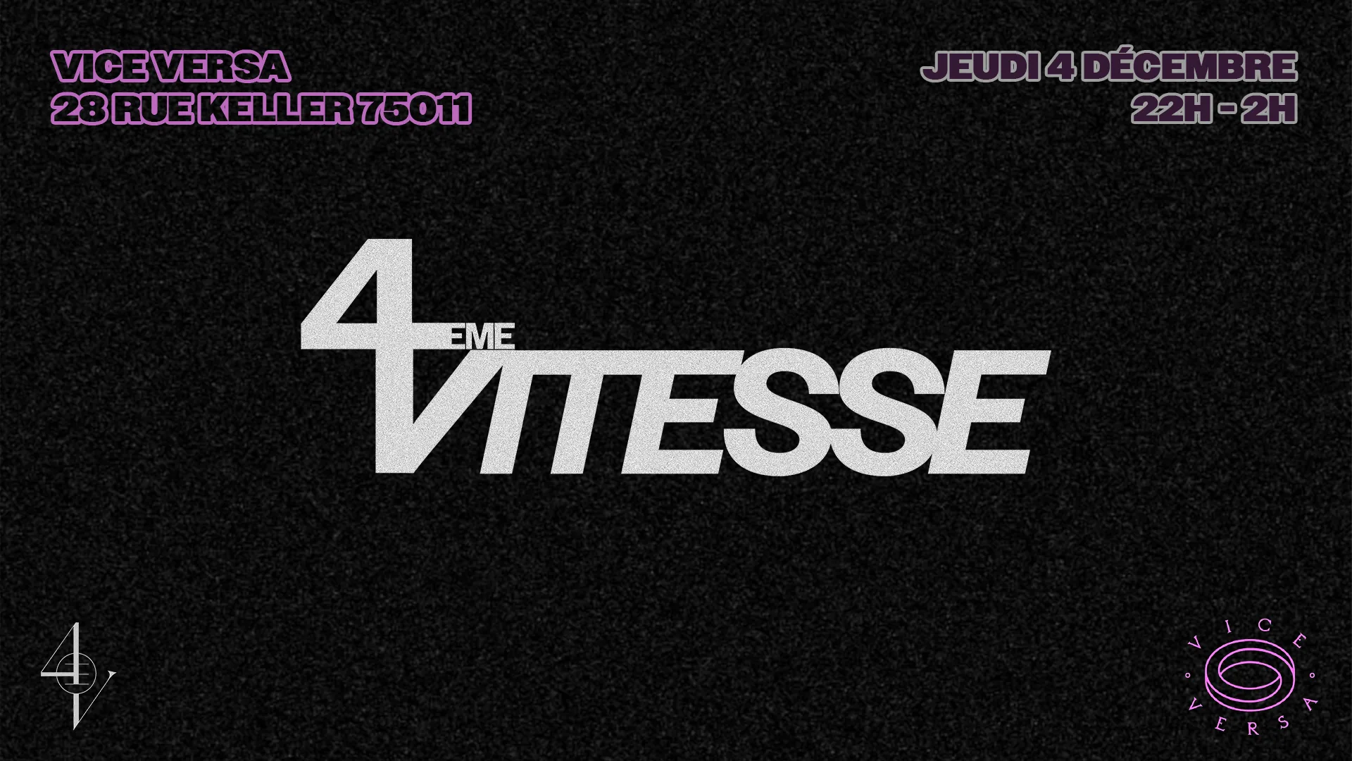 4ème Vitesse @ Vice Versa Cover