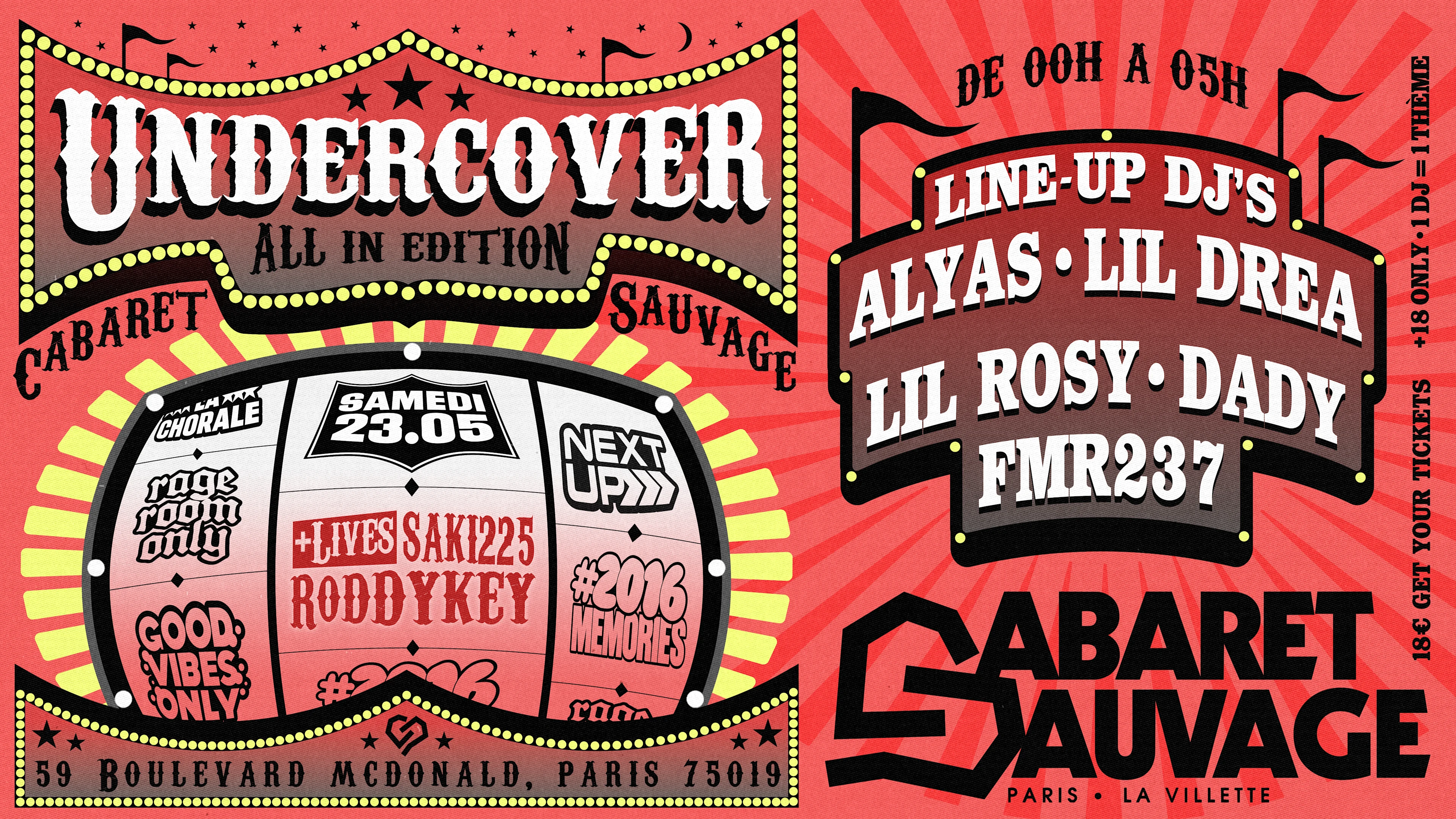 Undercover #35 @ Cabaret Sauvage + Live Saki & Roddy Key Cover