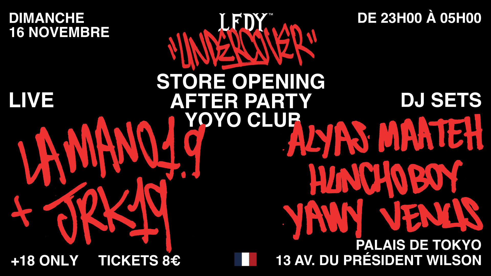 Undercover + Lfdy - La Mano 1.9 + Jrk19 @ Yoyo Club Cover