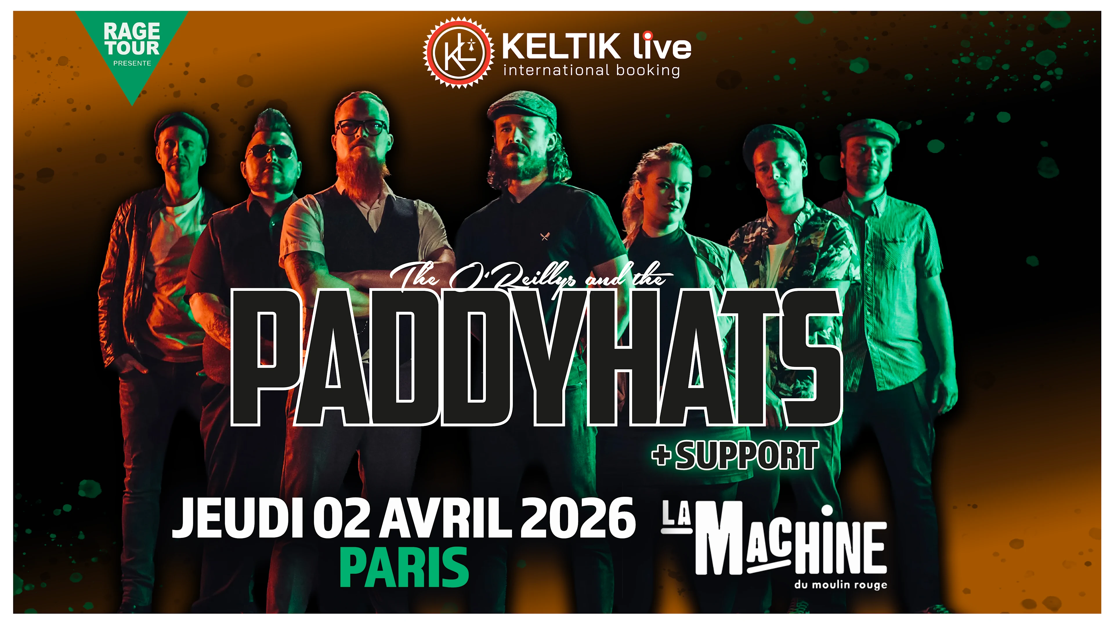 The O'reillys And The Paddyhats + Support Cover