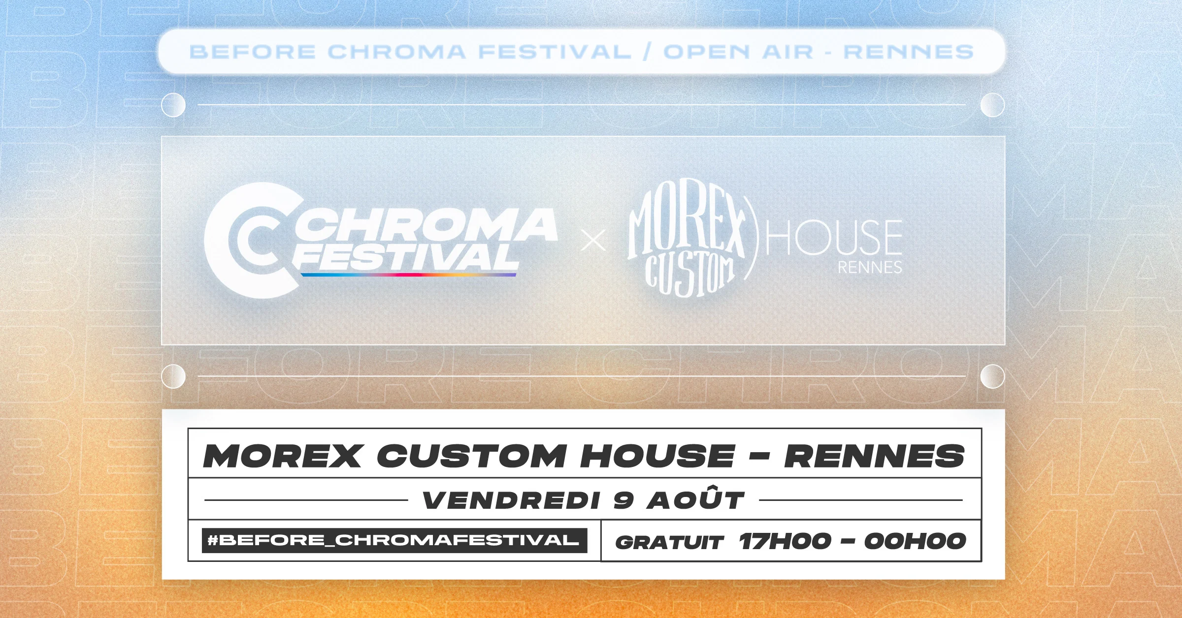 Before Chroma Festival : Open Air - Rennes Cover